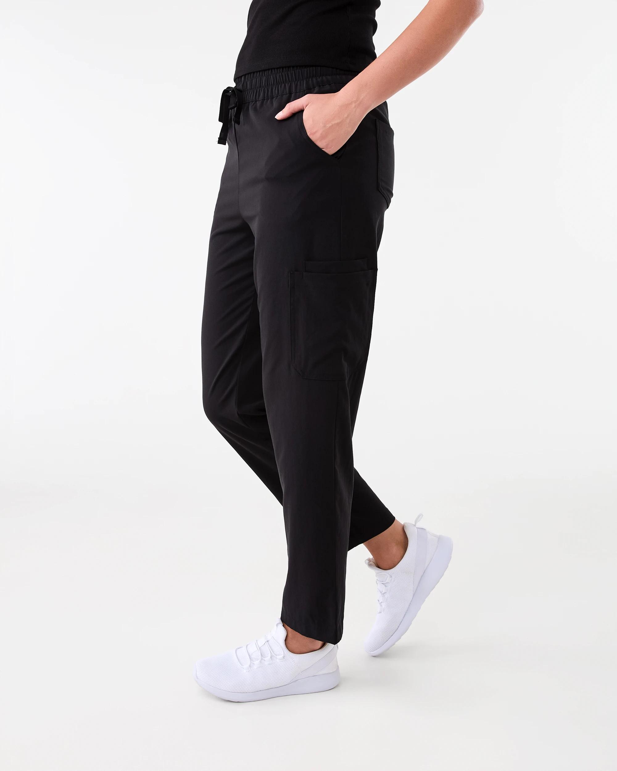 2 Workwear Scrub Cargo Pants Black, 2 of 7
