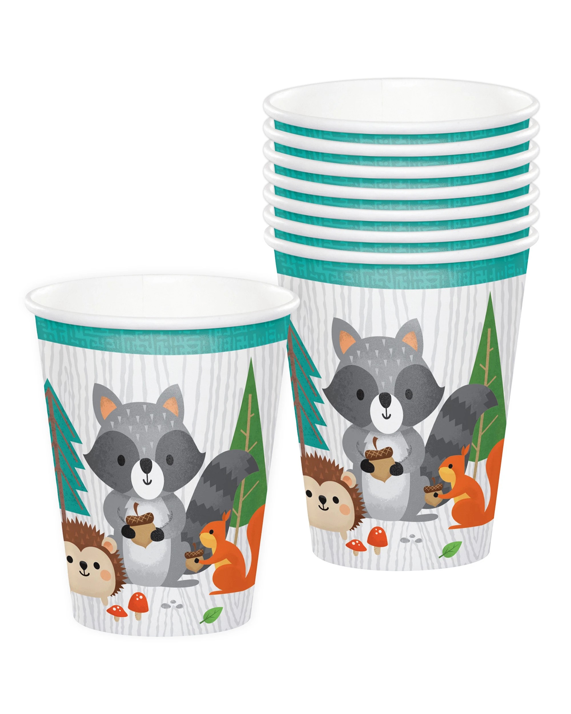 1 Creative Converting Woodland Animal Paper Cups Pack of 8, 1 of 1