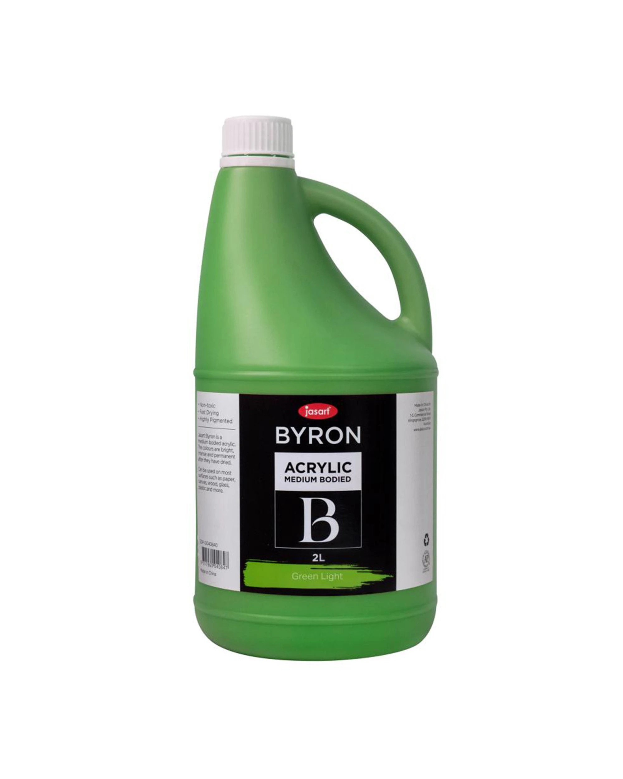 1 Jasart Byron Acrylic Paint Bottle Medium-Bodied 2L Light - Green, 1 of 1