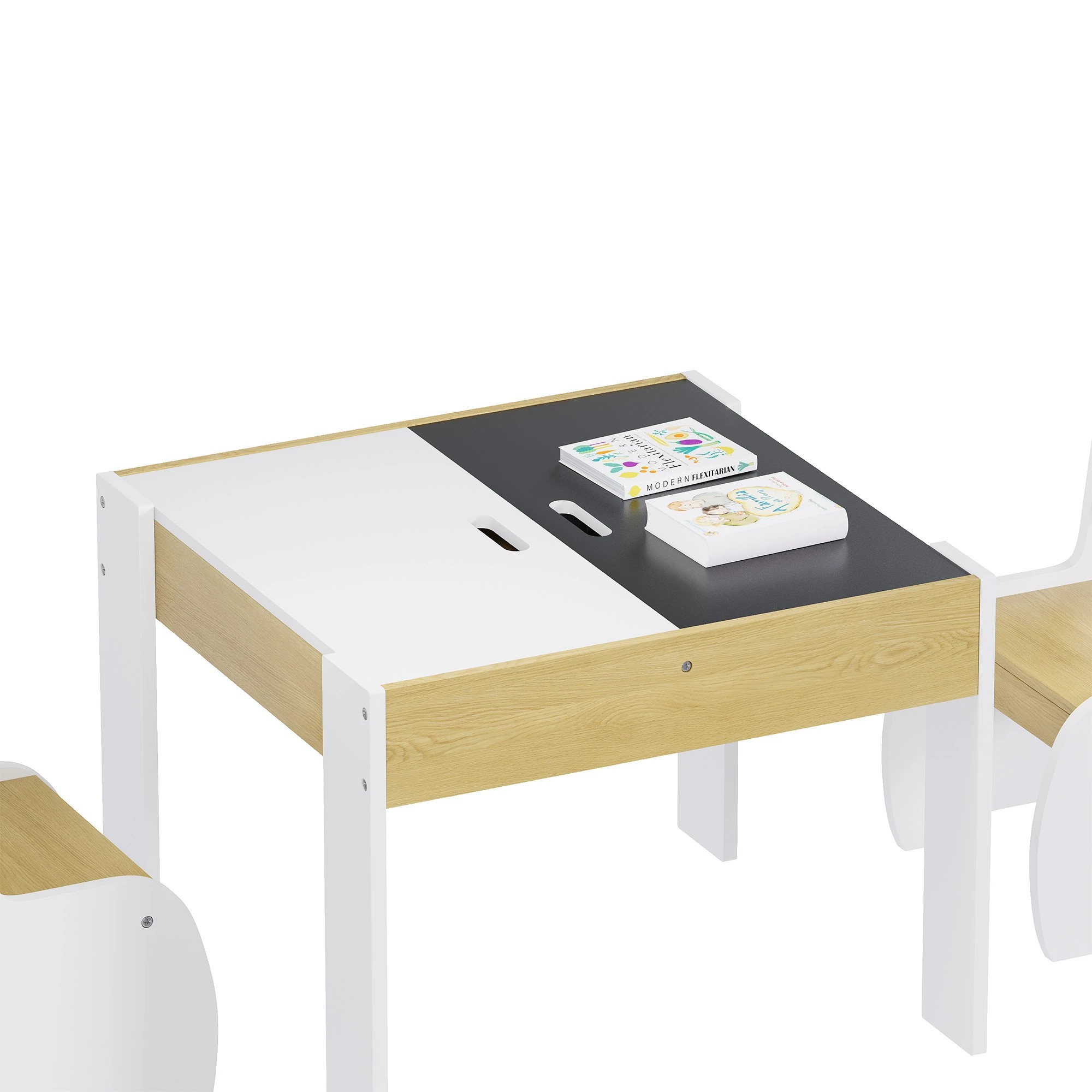 6 Advwin Kids Table and Chairs Set, 6 of 10