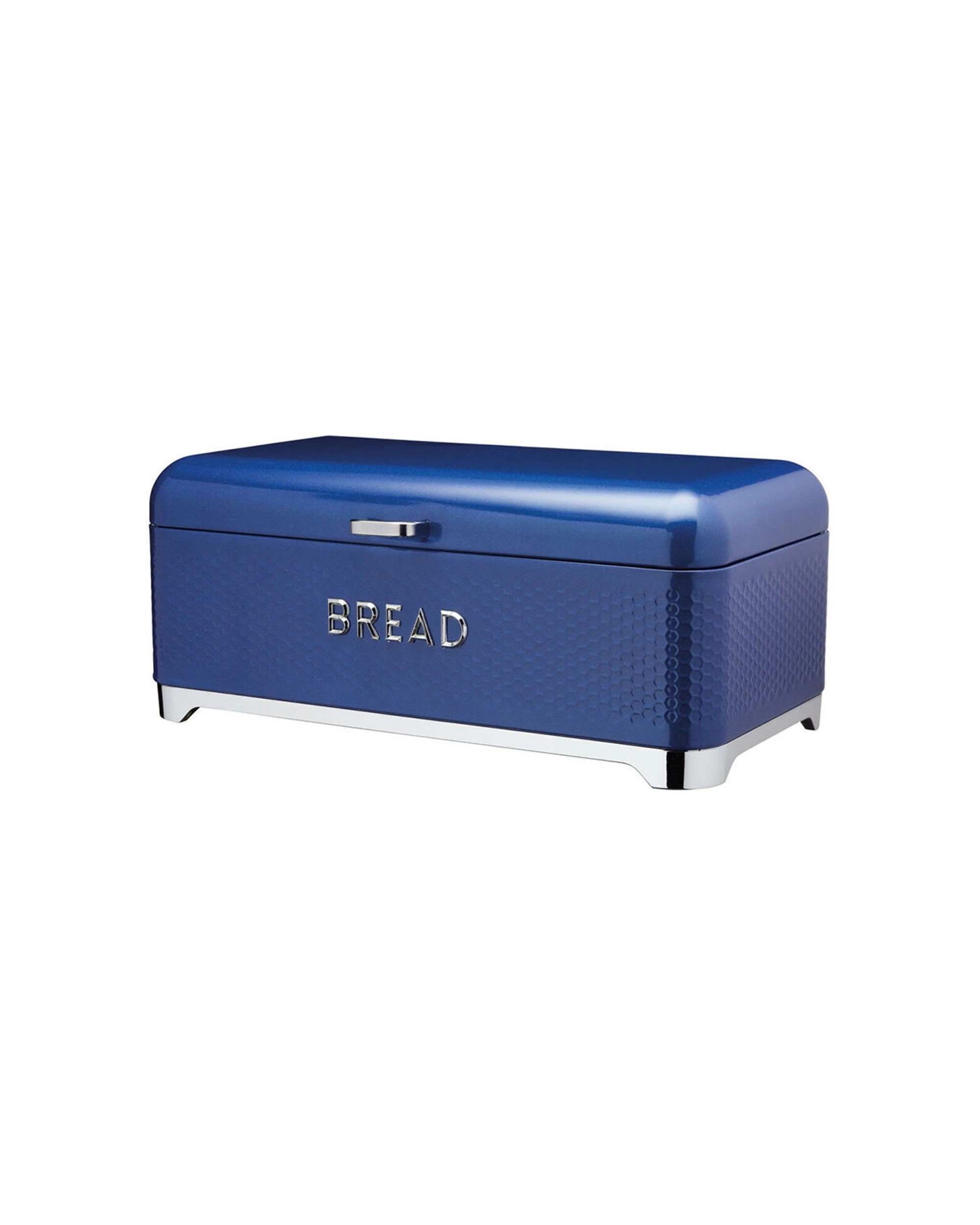 3 Kitchen Craft 2PC Lovello Textured Utensil Holder Bread Bin Carbon Steel - Blue, 3 of 4