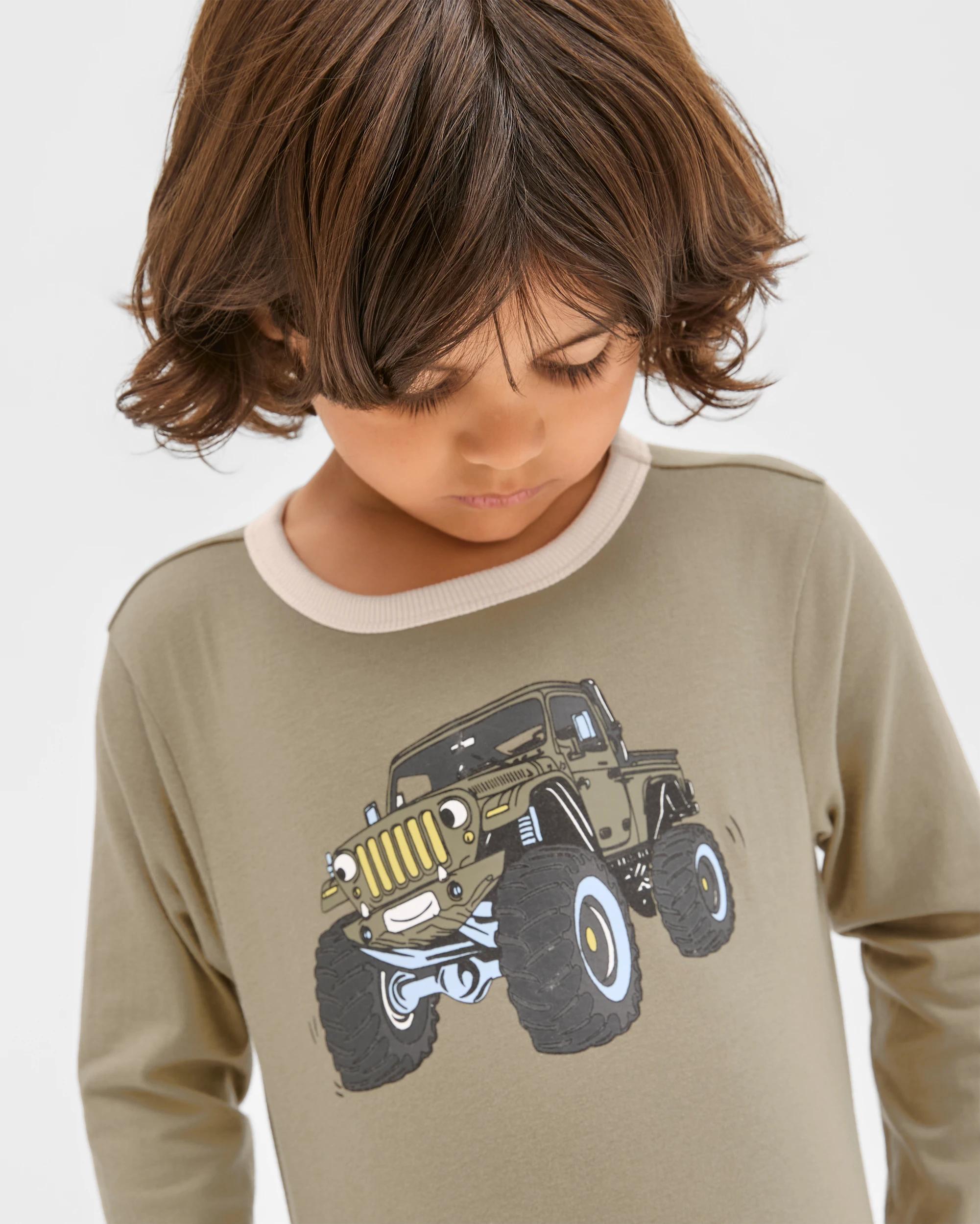 4 Target Kids Australian Cotton 2 Pack Younger Boys Knit Pyjama Set MONSTER TRUCK, 4 of 10