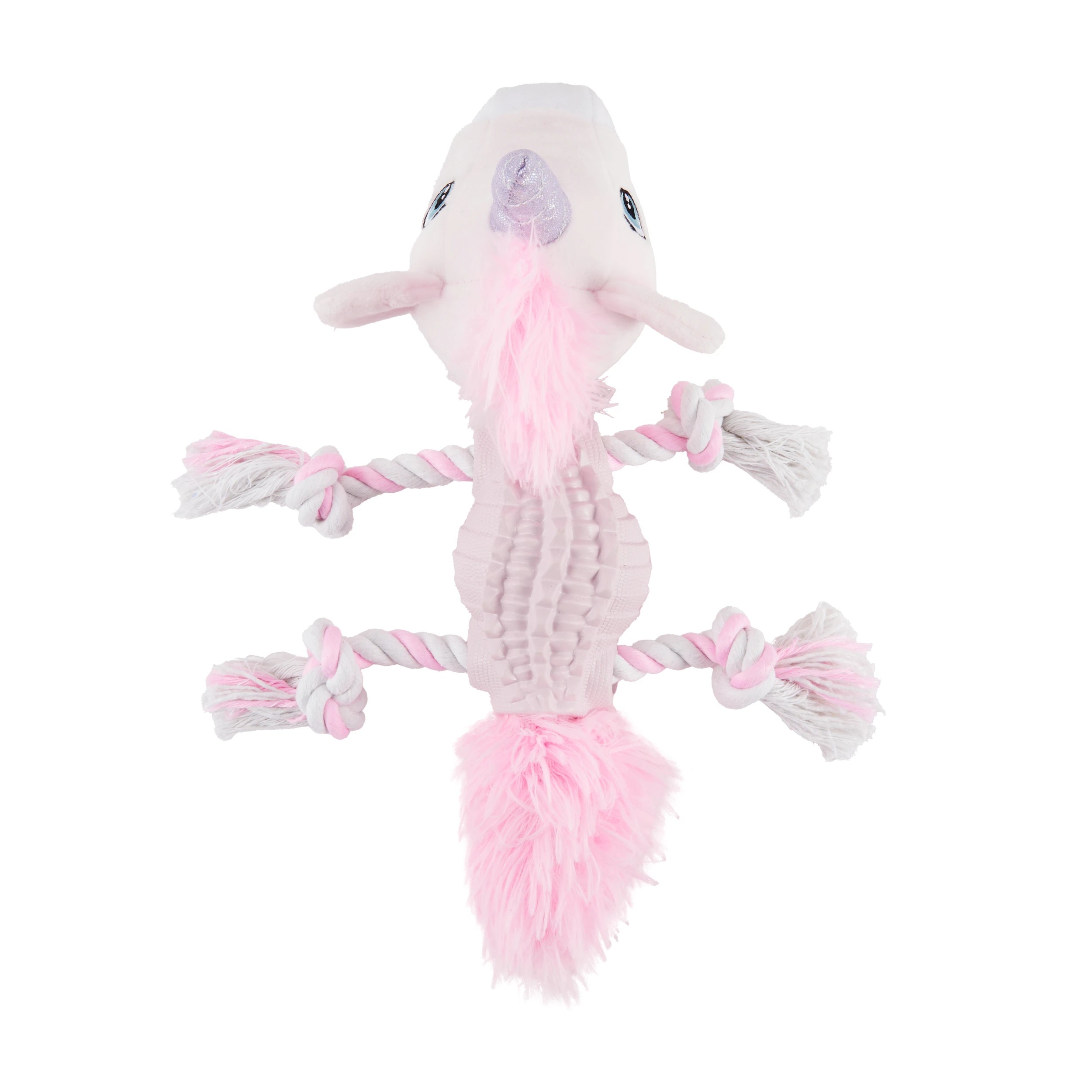 2 Pet Toy Plush Rope and Treat Unicorn, 2 of 4