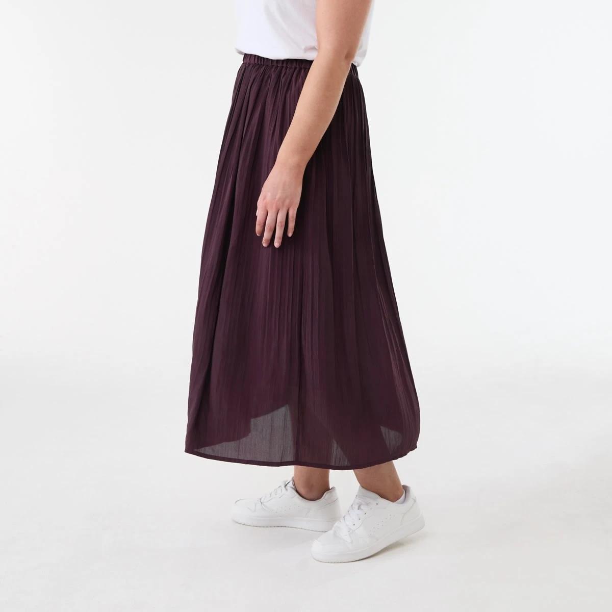 2 Crinkle Maxi Skirt WARM MULBERRY, 2 of 5