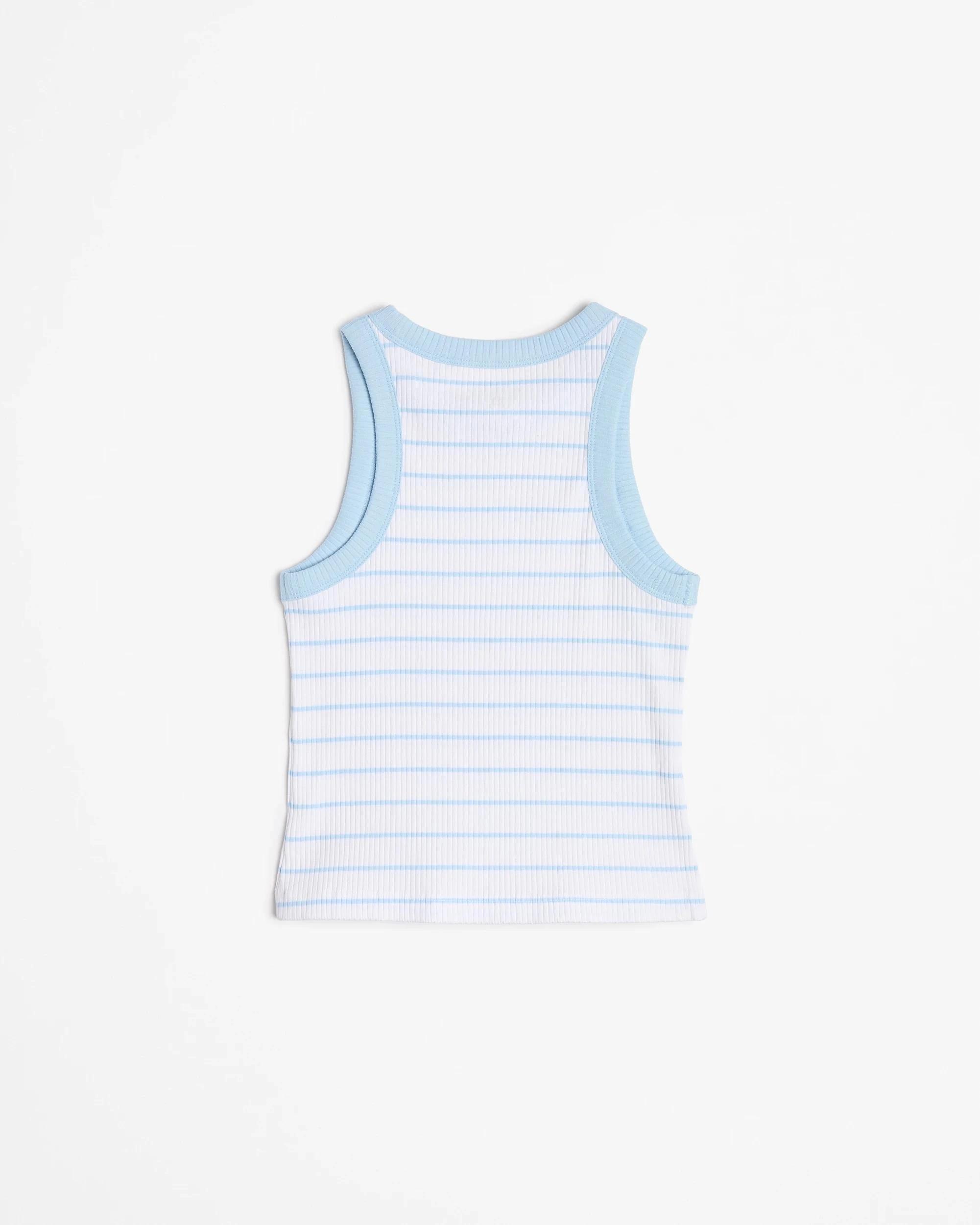 3 Target Australian Cotton Racer Back Rib Tank LIGHT BLUE STRIPE, 3 of 3