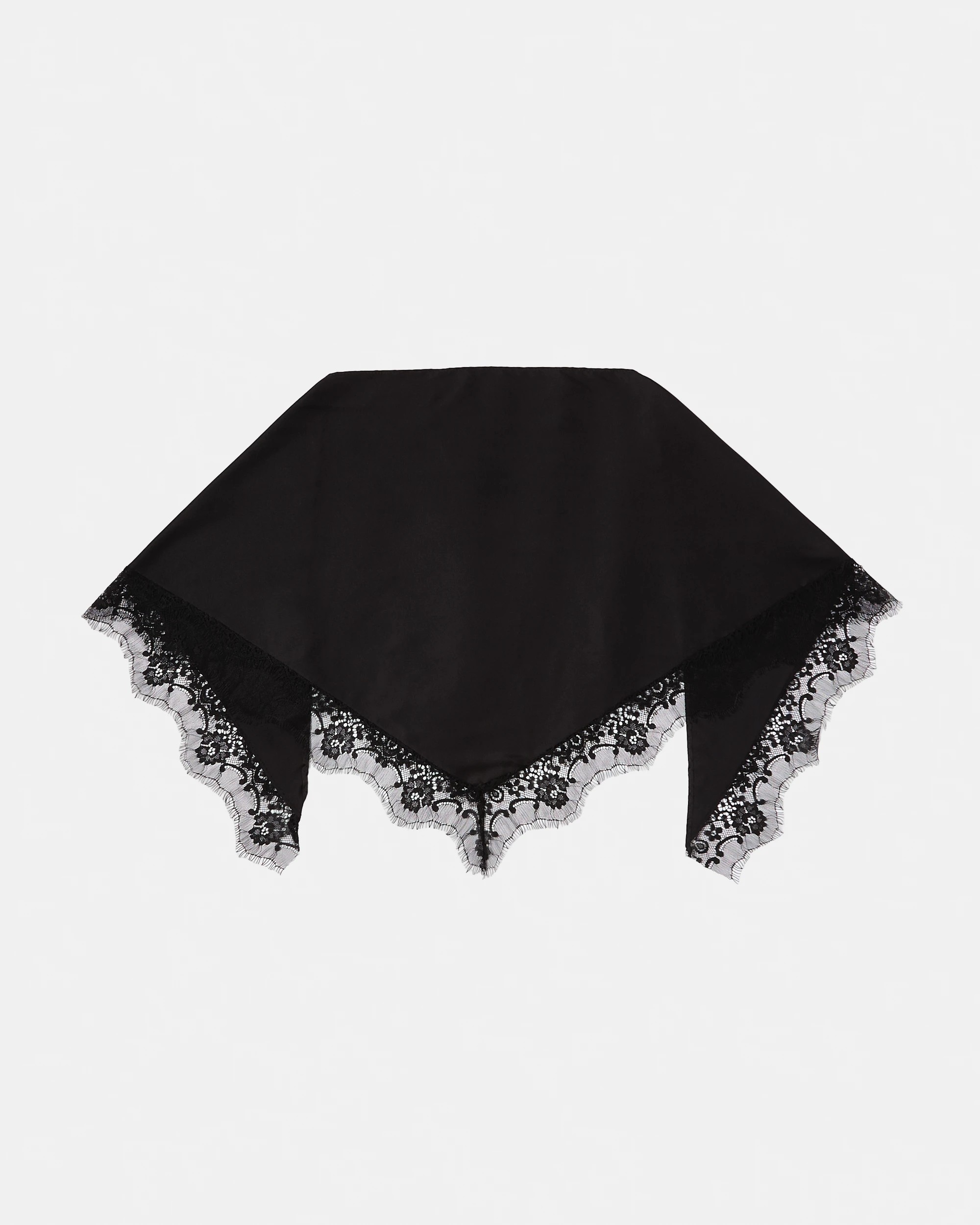2 Lace Triangle Scarf - Black, 2 of 4
