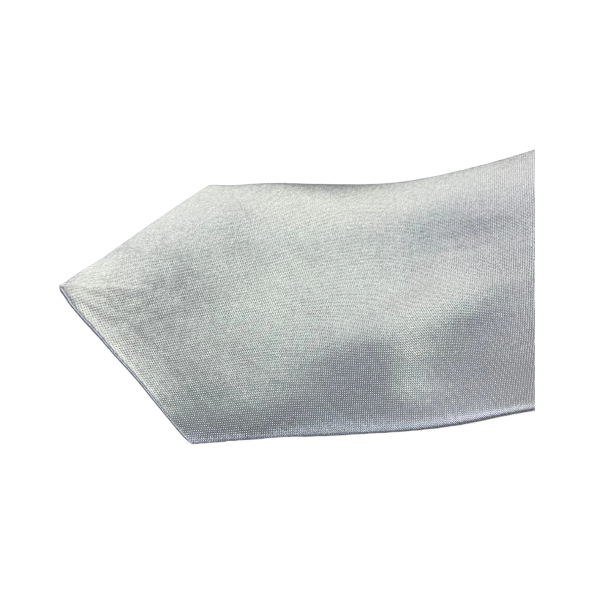 6 Zasel Mens White 8cm Plain Neck Tie - White, 6 of 7
