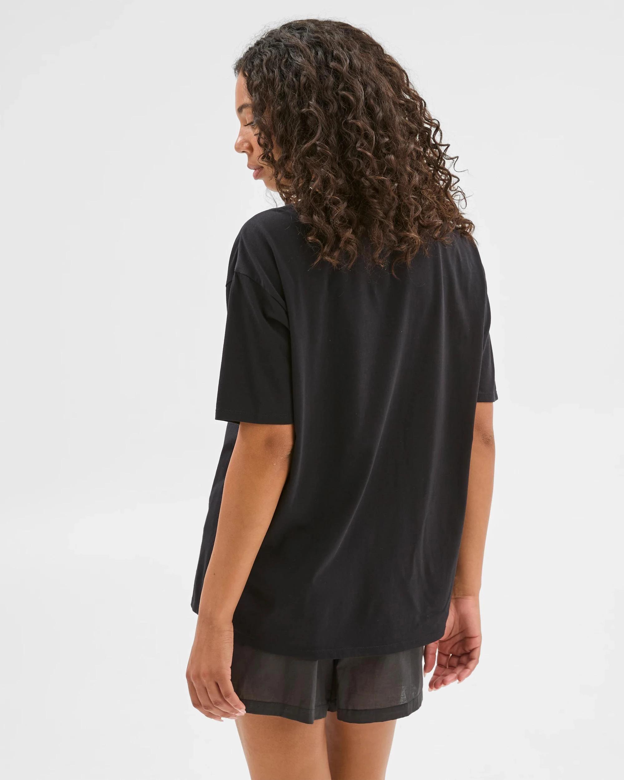 4 Target Woman Womens Australian Cotton Boyfriend Miix & Match Pyjama Top BLACK, 4 of 6