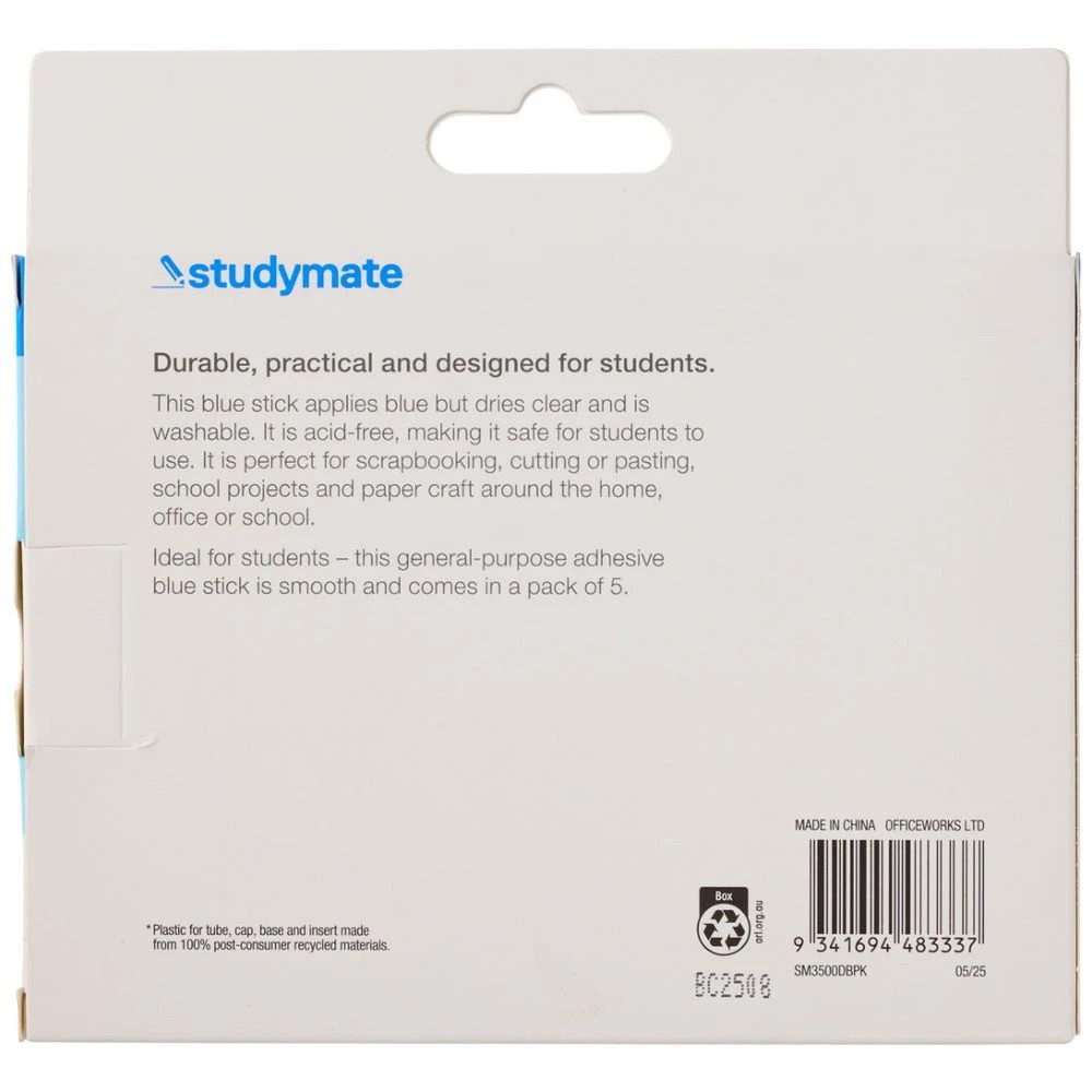 4 Studymate Blue Stick 35g 5 Pack, 4 of 4