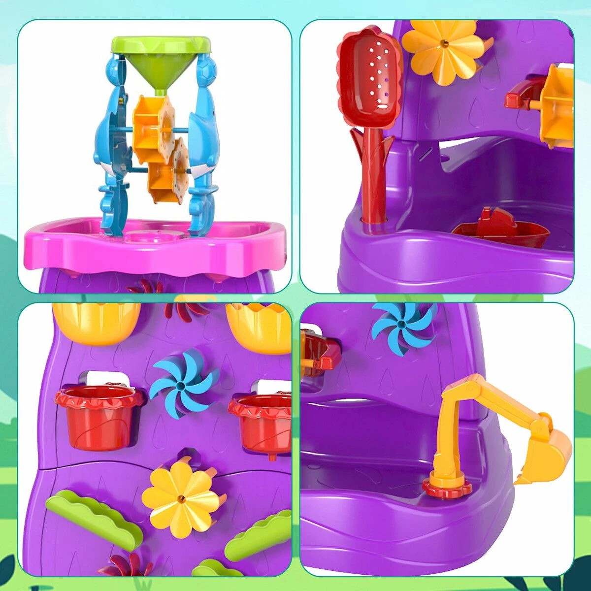 4 AUSWAY Waterfall Wall Table Water Sand Pit Pool Toys, 4 of 7