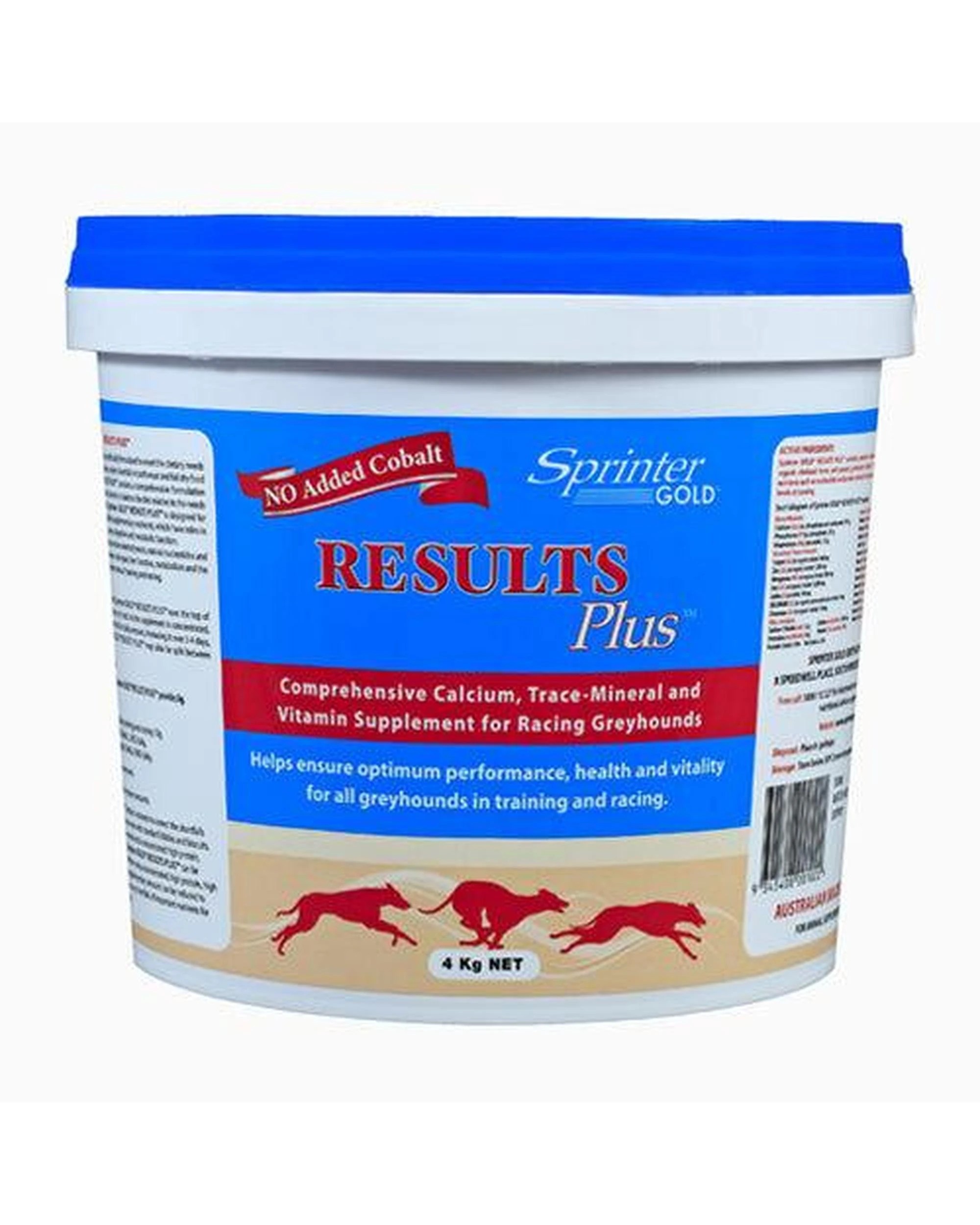 1 Sprinter Gold Results Plus Calcium & Vitamin Greyhound Supplement 4kg, 1 of 1