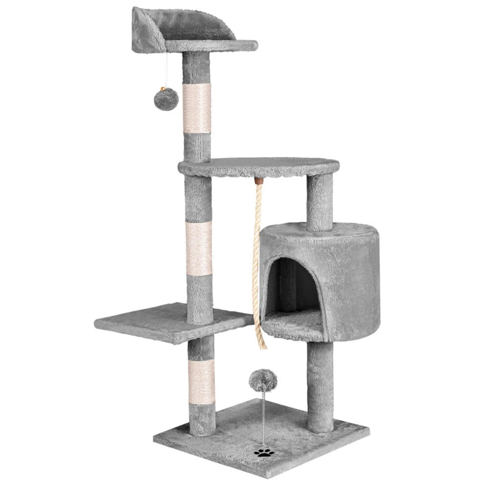 1 Beastie Cat Tree Scratching Post Scratcher Tower Condo House Furniture 112CM - Grey, 1 of 6