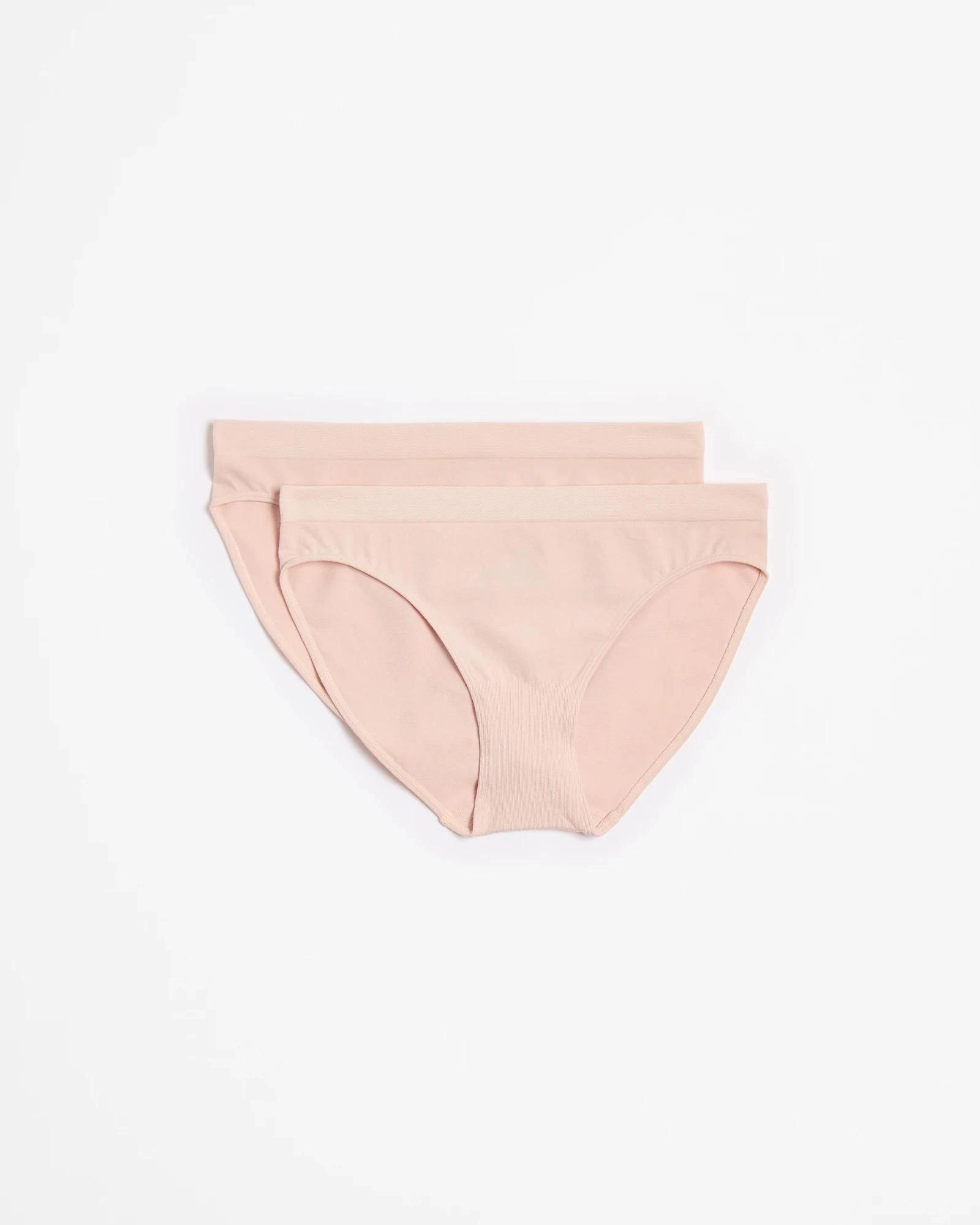 1 Target Woman Australian Cotton Blend 2 Pack Seamfree Bikini Briefs CRYSTAL MAUVE, 1 of 4