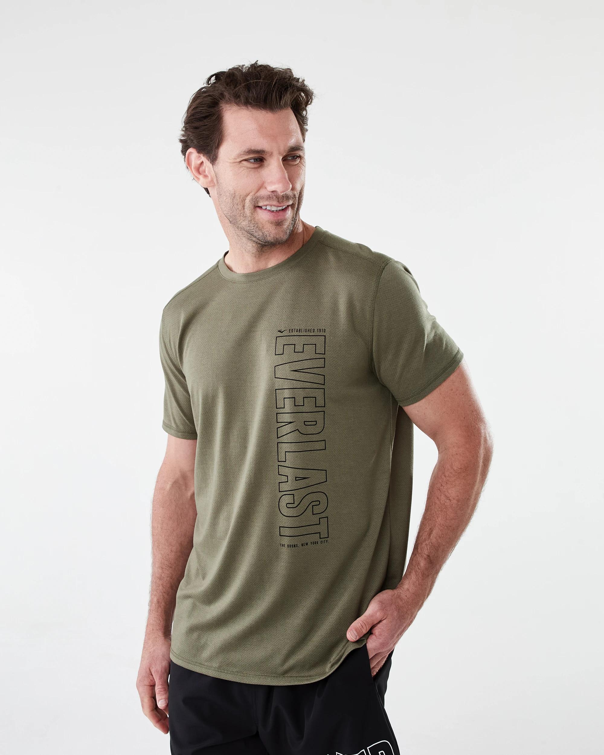 1 Everlast Mens Mesh T-shirt Olive, 1 of 6