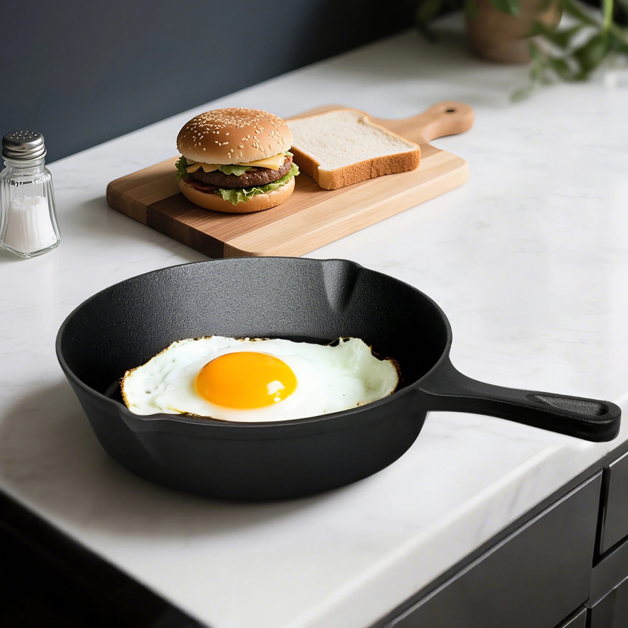 7 Toque 21Cm And 27Cm Cast Iron Frying Pan Set, 7 of 9
