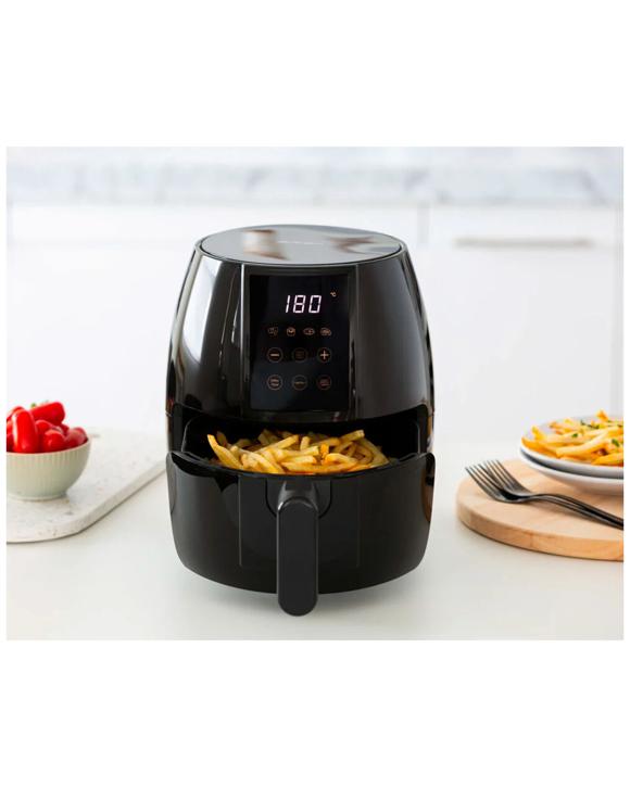 Healthy Choice 3l Digital Air Fryer W/200c Non-stick & Removable Basket - Black
