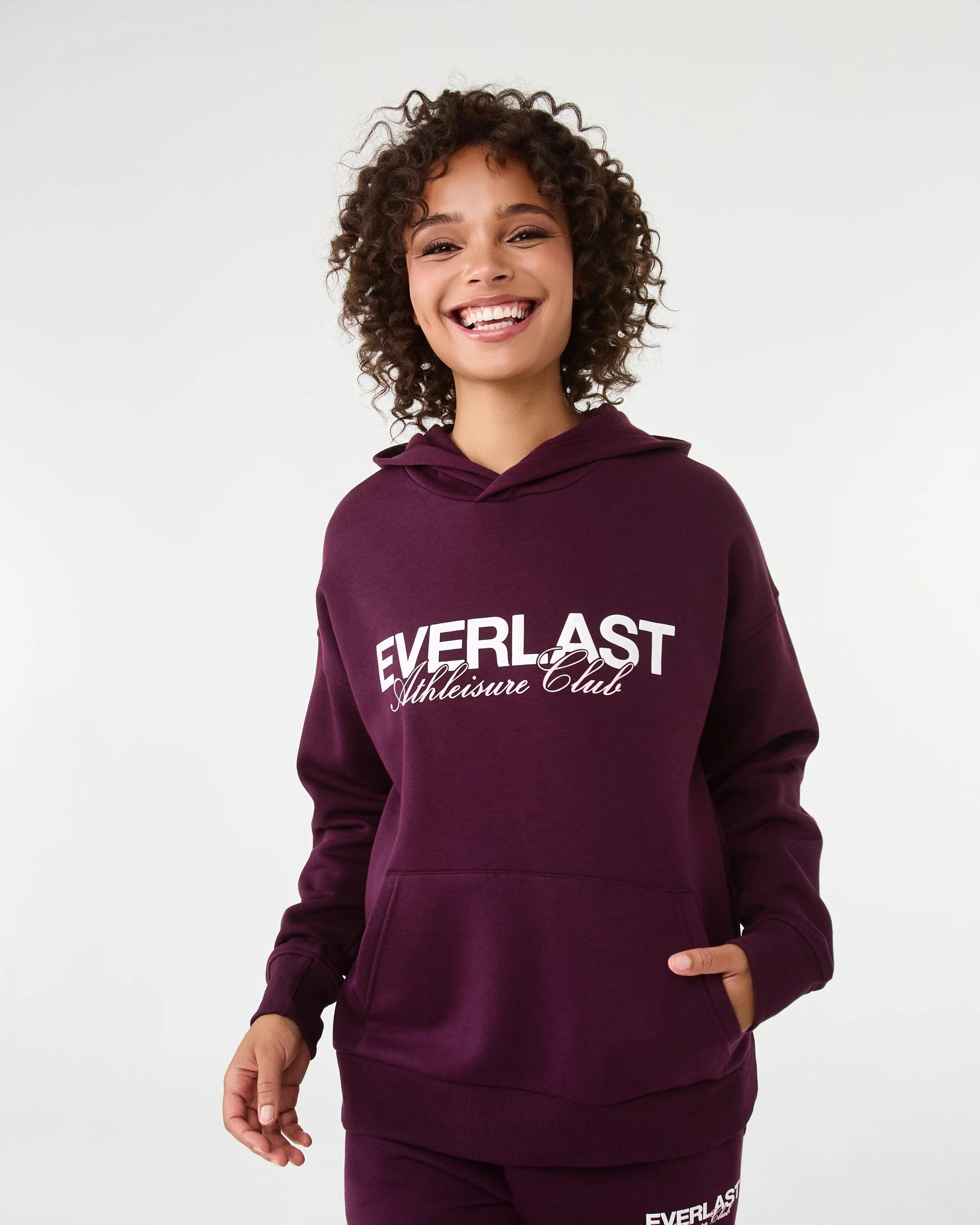 1 Everlast Womens Street Hoodie Deep Plum, 1 of 10
