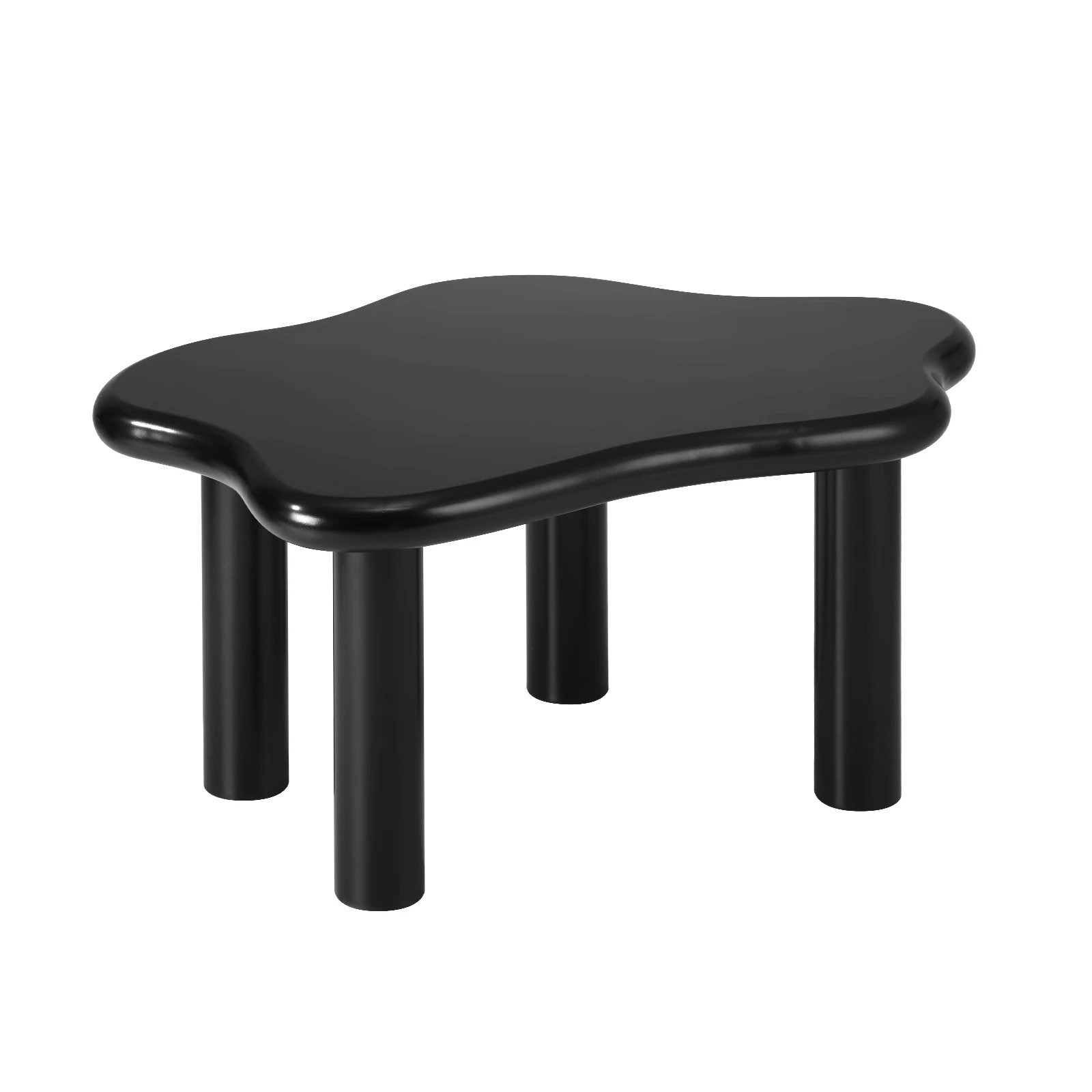 1 Oikiture Coffee Table Side Tables Sofa Cafe Desk Cloud Irregular
 - Black, 1 of 10