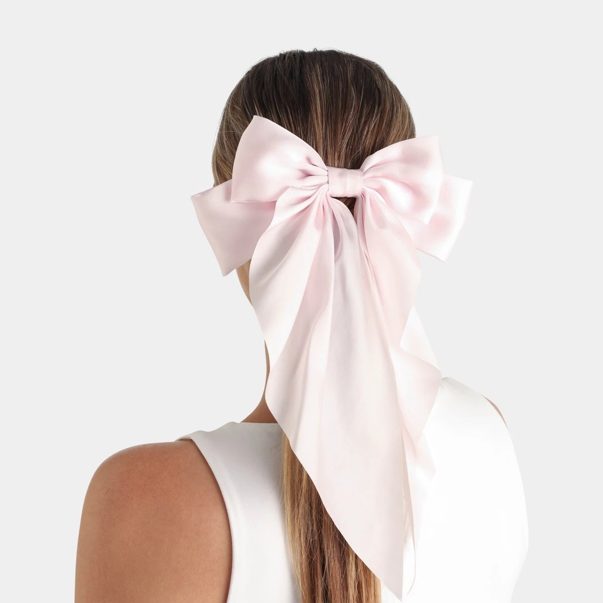 3 Pink Barrette Large Bow Hair Clip, 3 of 4