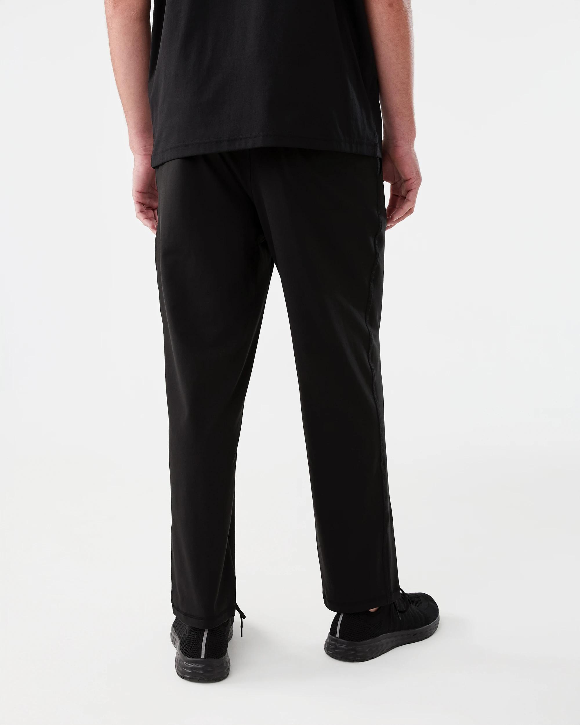 3 Active Mens Travel Trackpants Black, 3 of 6