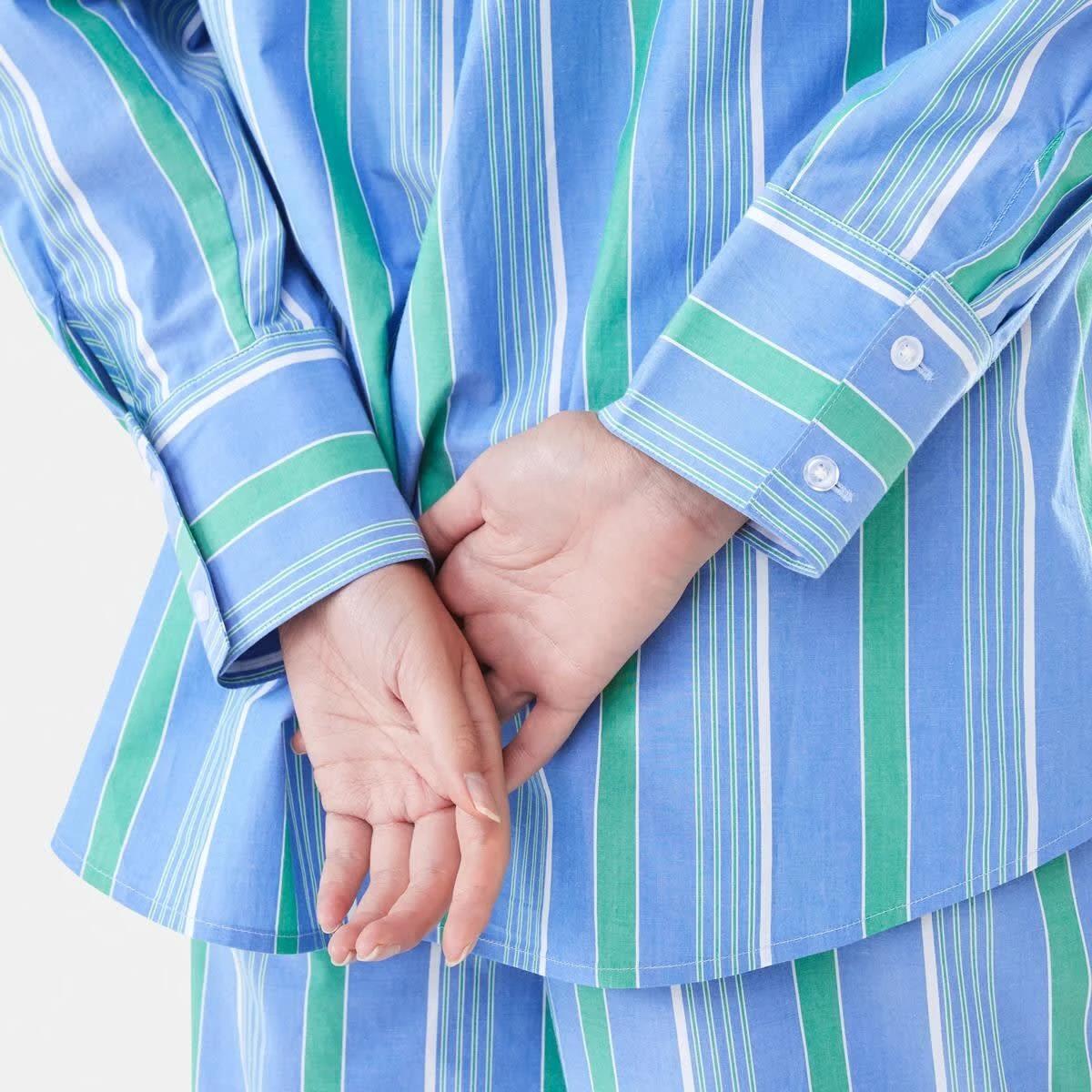 6 Long Sleeve Resort Shirt POP STRIPE BLUE MARINE, 6 of 9