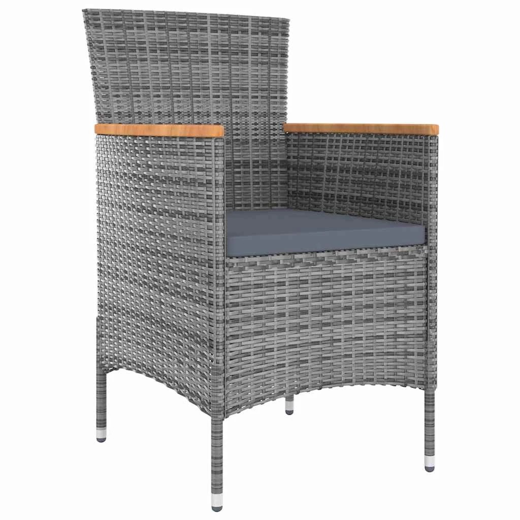 2 vidaXL Garden dining chair Ergonomic - Grey, 2 of 7