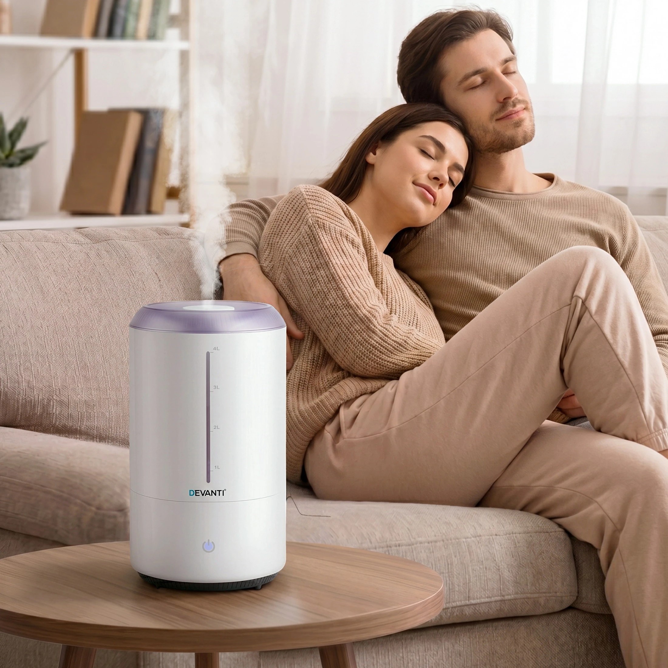 8 Devanti 4L Ultrasonic Humidifier and Diffuser - White, 8 of 9
