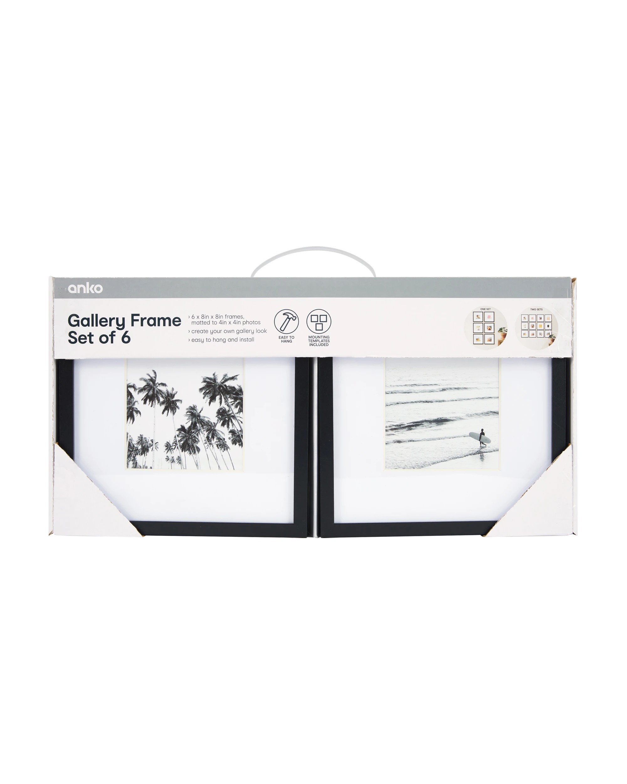 5 6 Piece Gallery Frame Set - Black, 5 of 6
