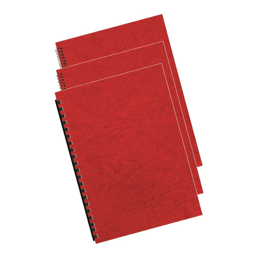 3 Fellowes Leatherboard Binding Covers A4 Red 100 Pack, 3 of 3