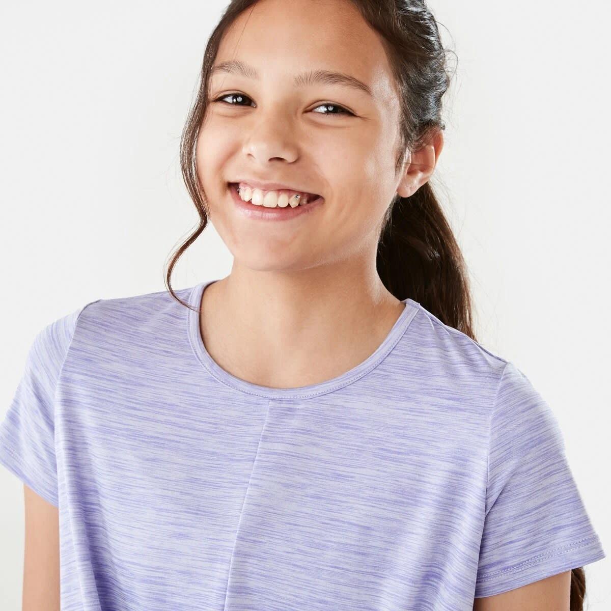 3 Active Kids Twist Front T-shirt Purp Marle, 3 of 9