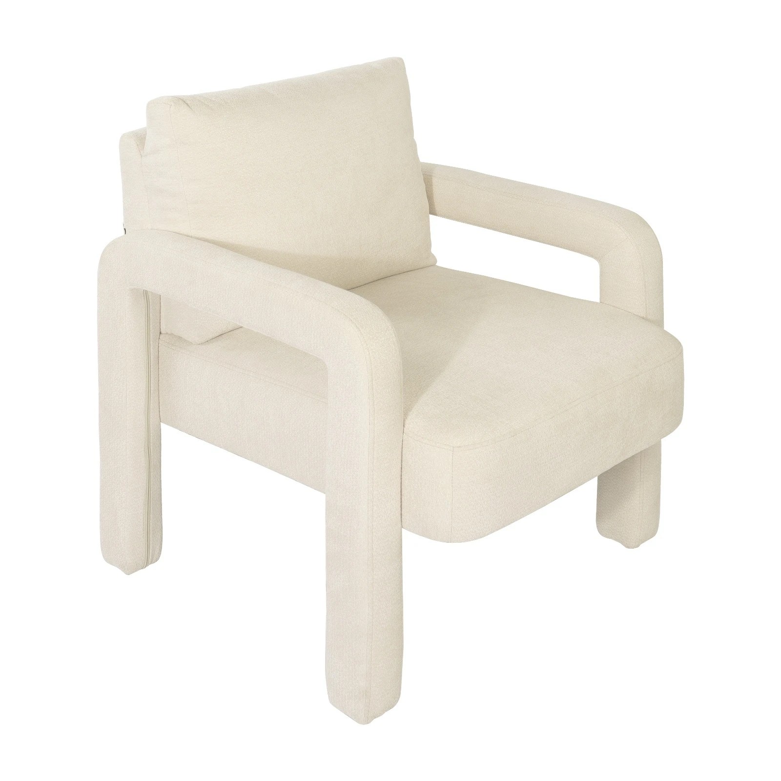 8 Oikiture 2x Armchair Velvet Accent Chairs 1 Seater Lounge Sofa Chair - Beige, 8 of 8