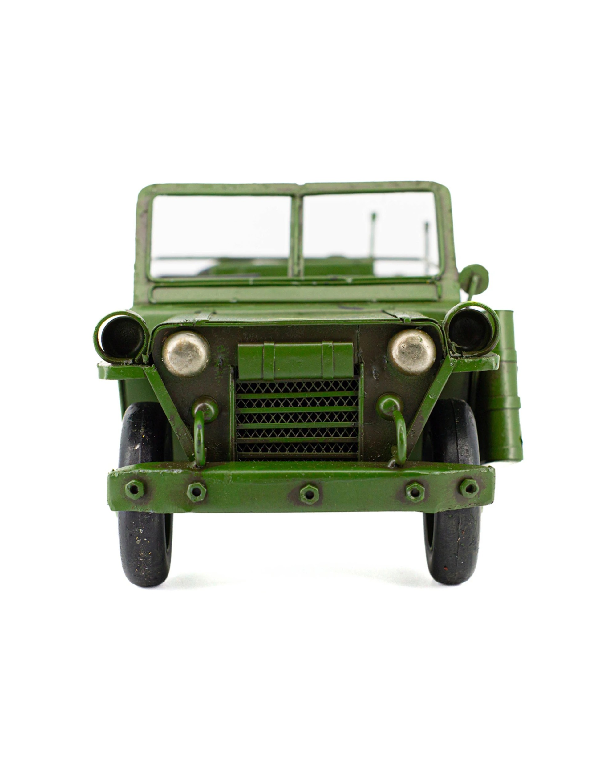 2 Boyle Metal Display Army Jeep Ornament Home Decor 29cm - Green, 2 of 5