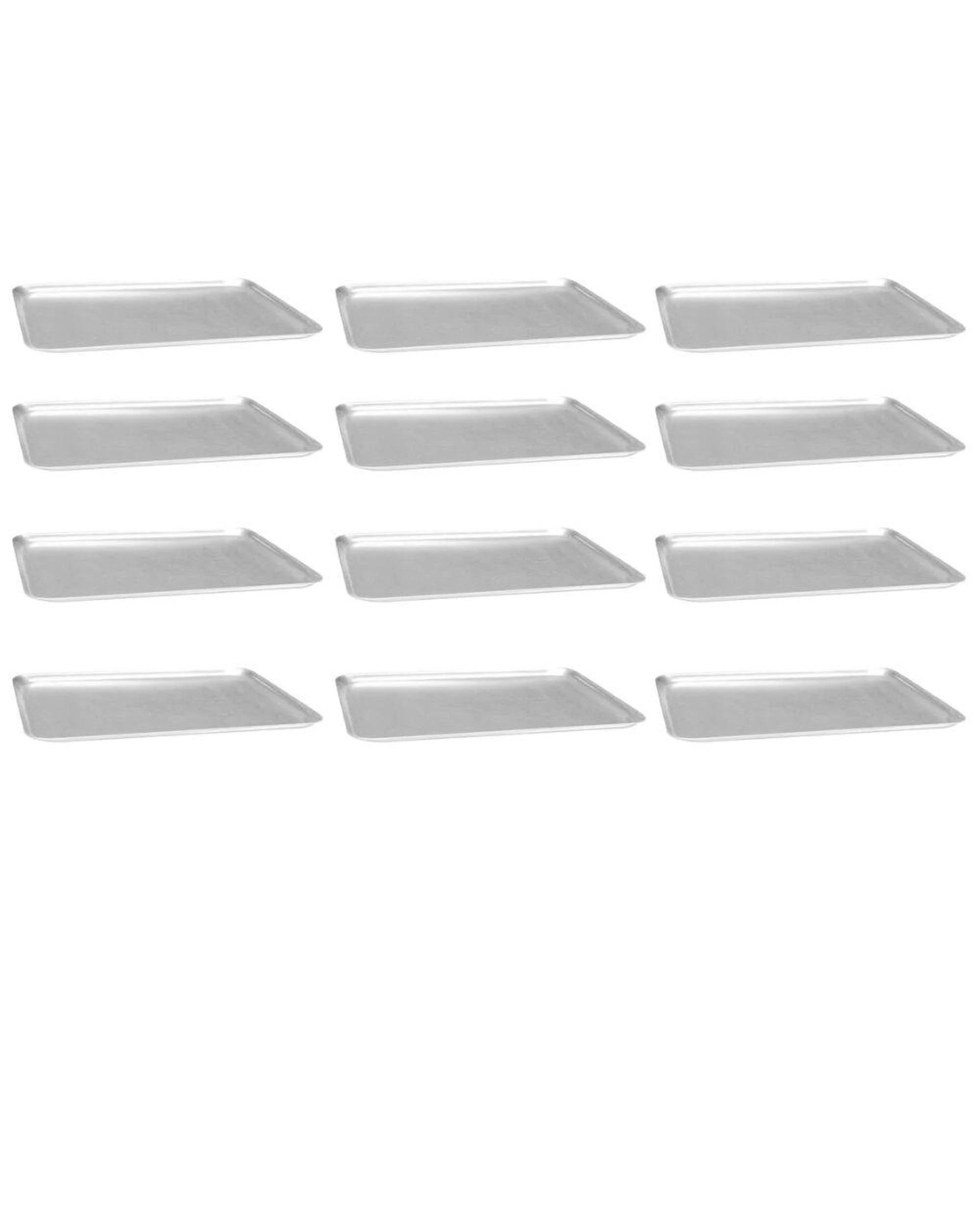 1 Sunnex Aluminium Flat Edge Baking Tray 419 x 305 x 20mm Set of 12, 1 of 2