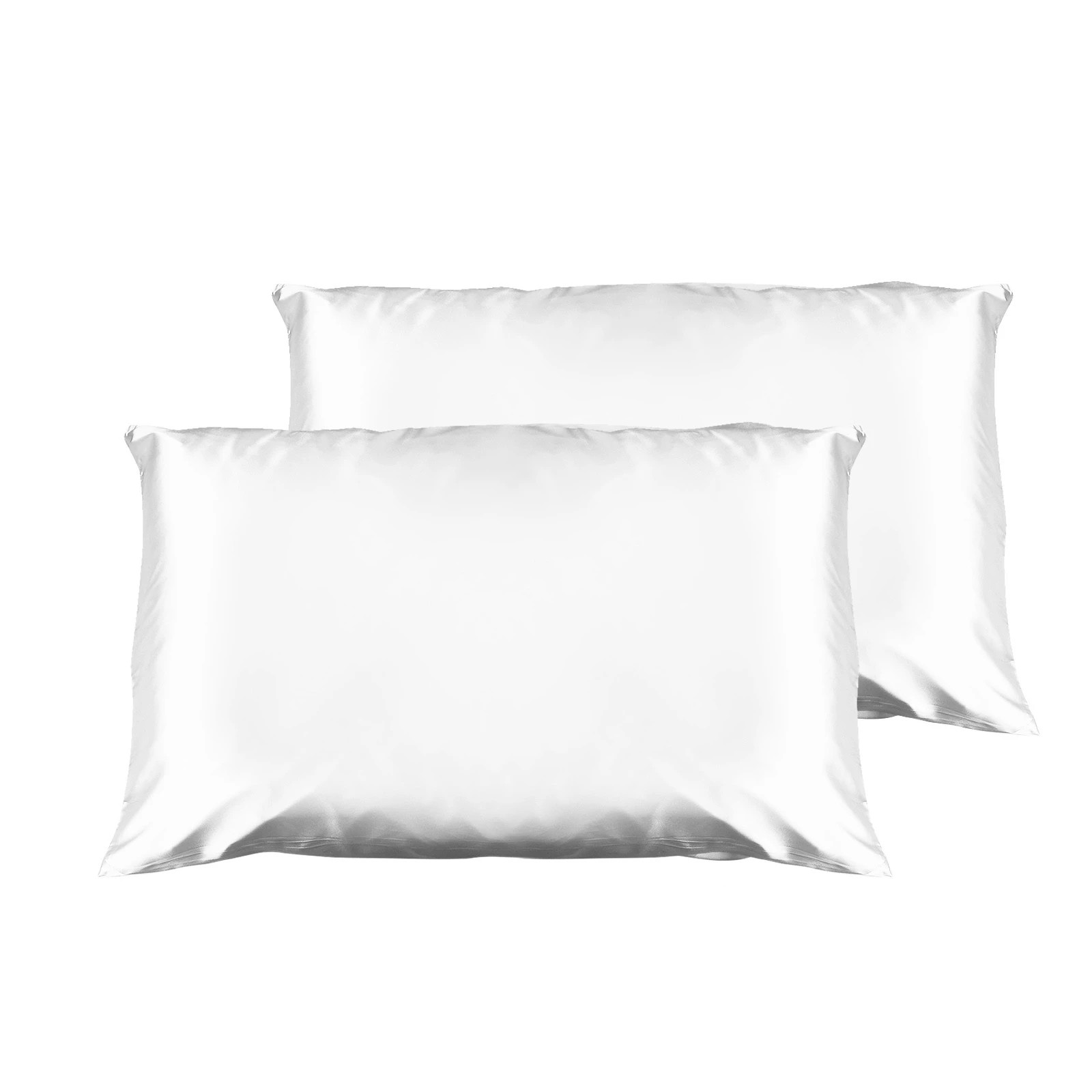 1 Casa Decor Luxury Satin Pillowcase Set With Gift Box Luxury Bedding  Twin Pack - White, 1 of 10