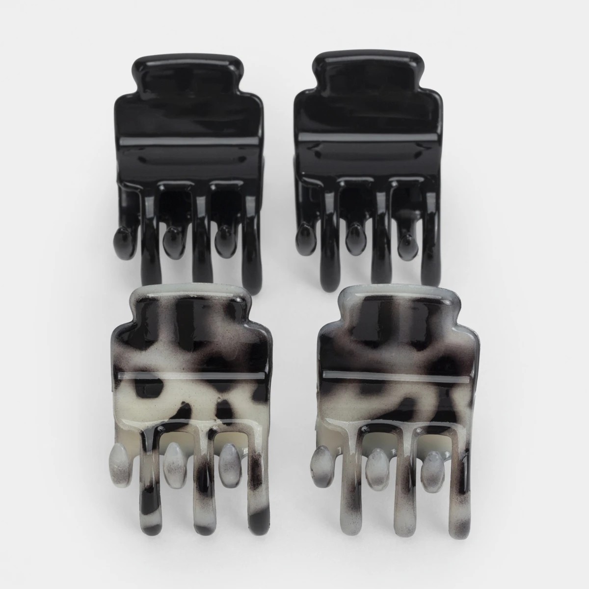 1 4 Pack Mixed Tort Plastic Quarter Claw Grips, 1 of 4
