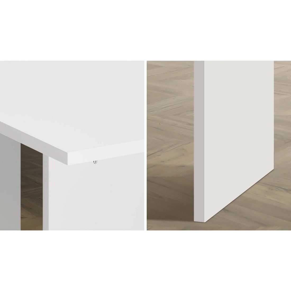 4 Oikiture 180cm Dining Table Rectangular Kitchen Dining Table Timber
 - White, 4 of 9