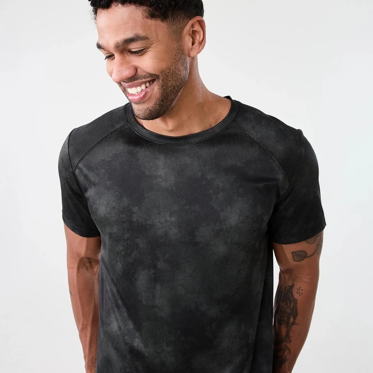 4 Active Mens Printed T-shirt GEO HAZE BLACK, 4 of 6