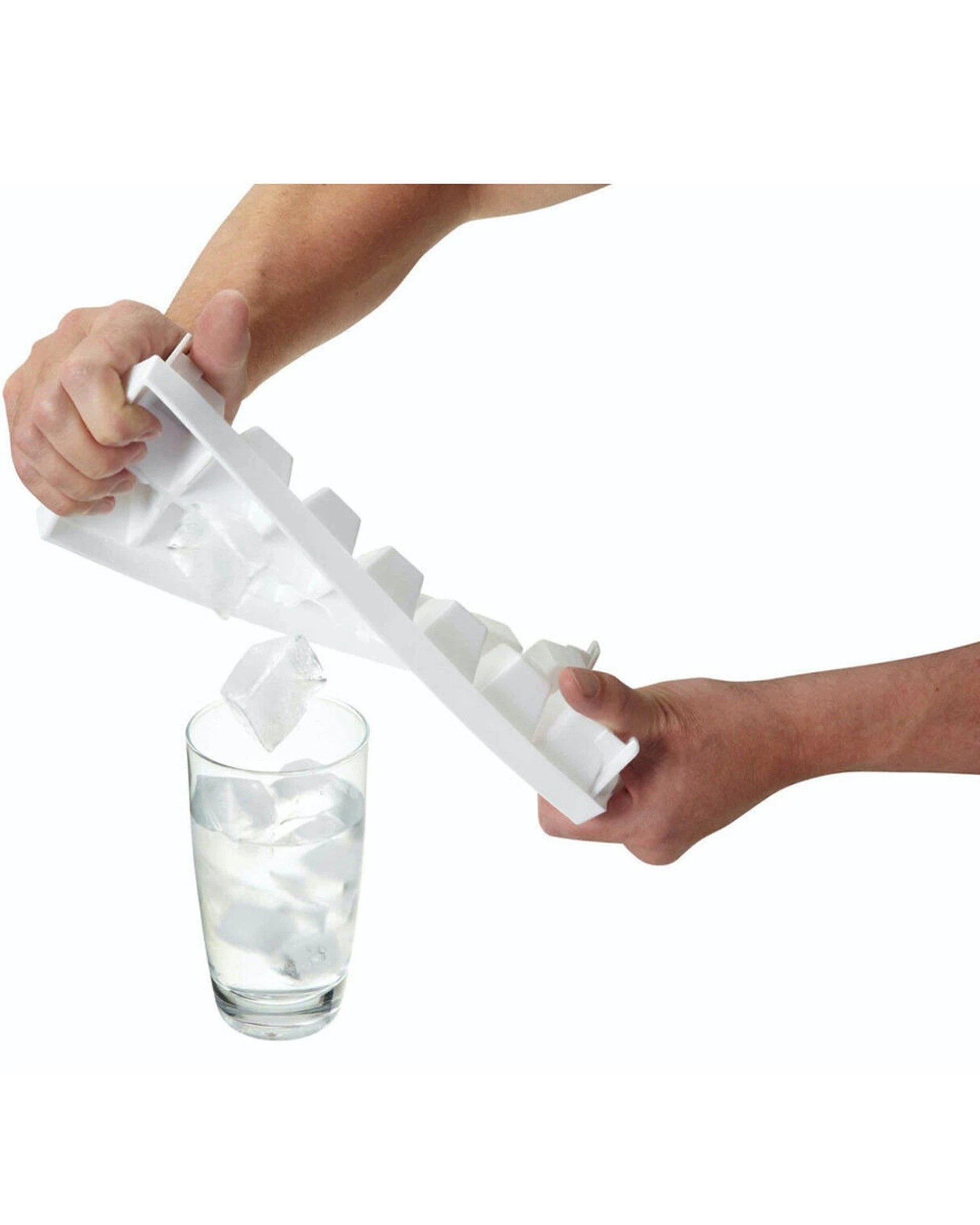 3 BarCraft 6PK Plastic Flexible 14-Ice Cube Tray Mould - White, 3 of 6