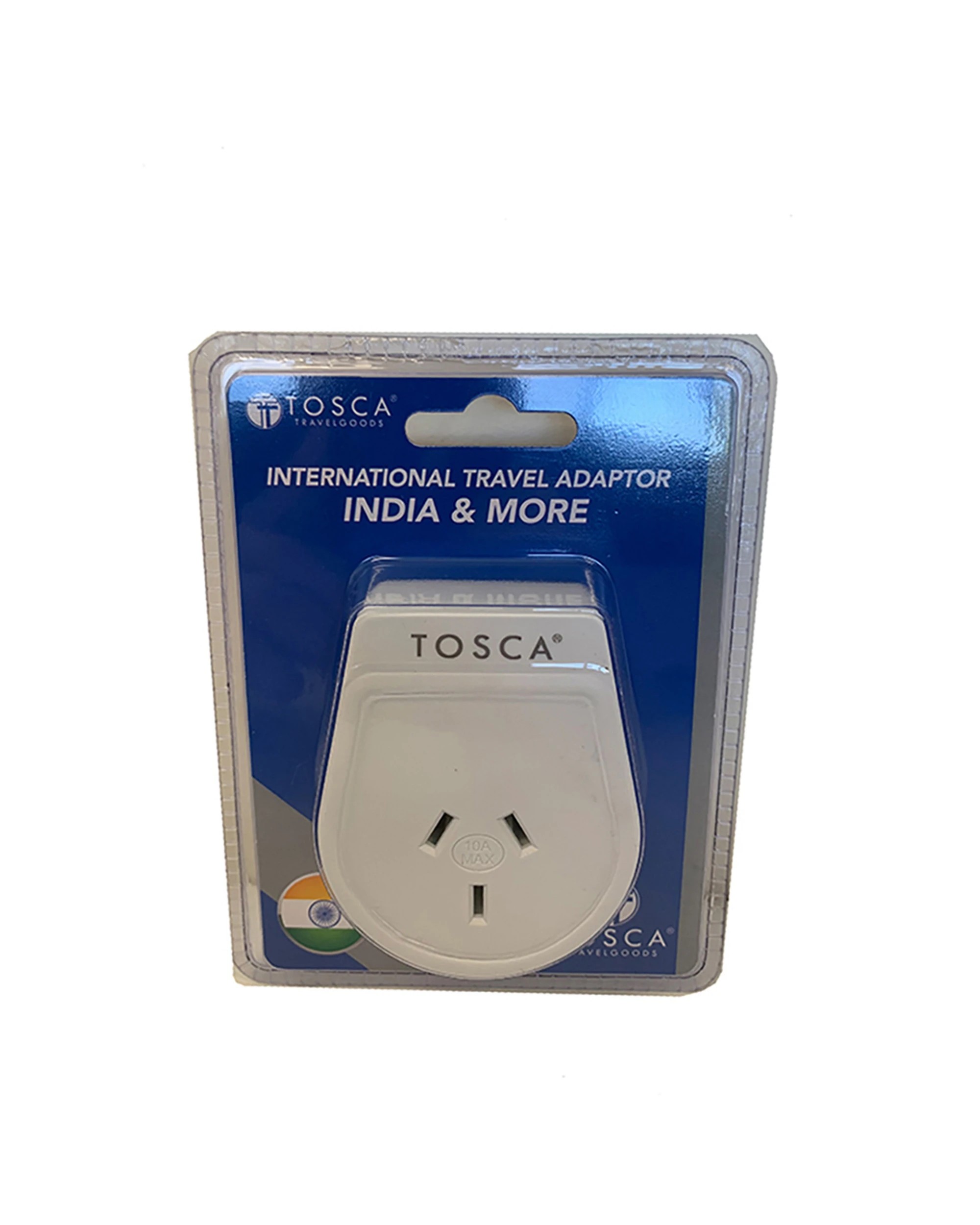 3 Tosca 2Pk Od Travel Power Adapter Converter Plug - India - White, 3 of 3