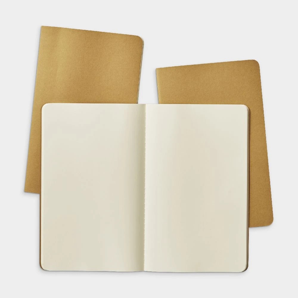 3 Moleskine Cahier Plain Notebooks Large Kraft 3 Pack, 3 of 3
