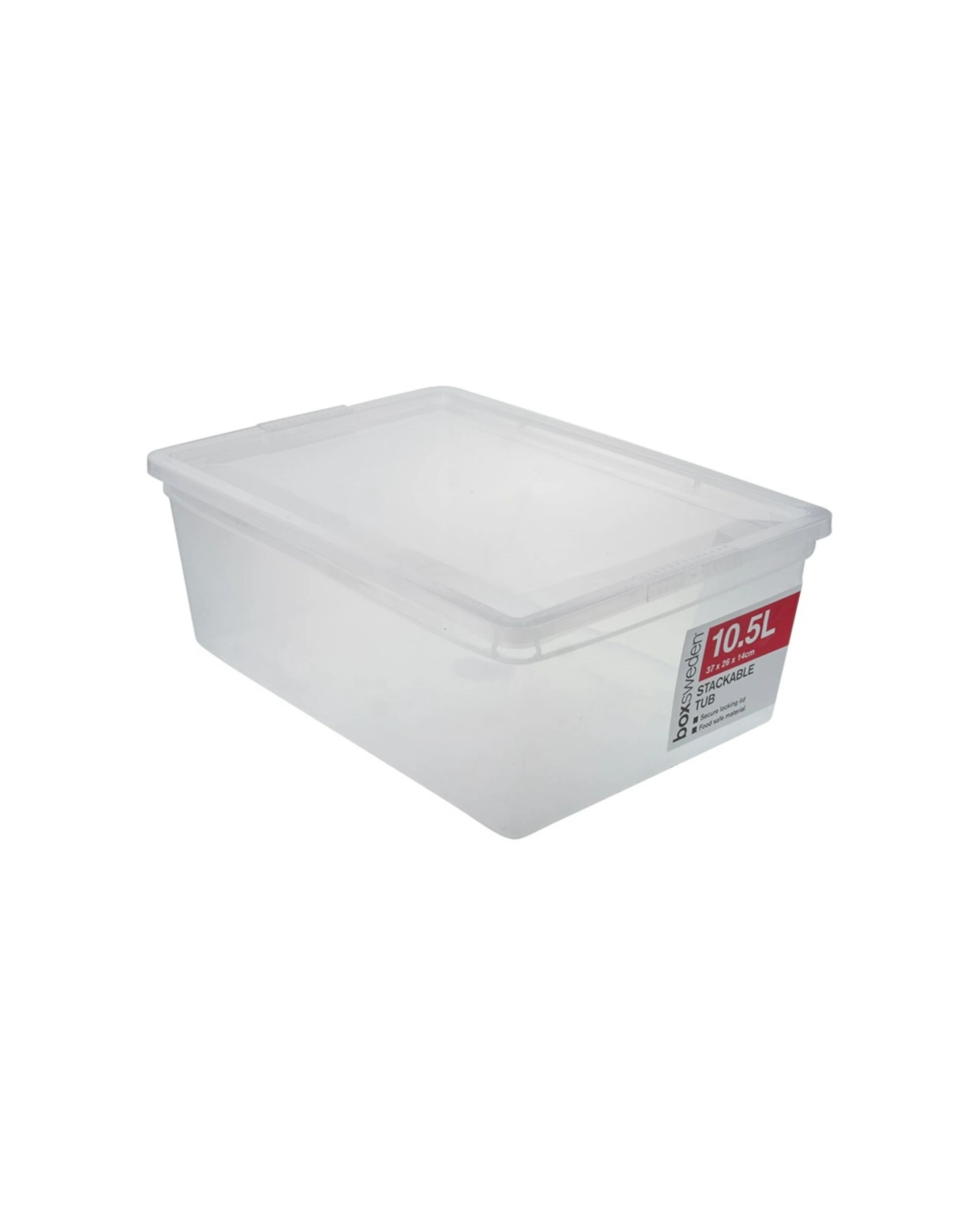 3 Boxsweden Essentials Stackable Box 3PK 10.5L Food Safe Plastic Storage Container - Plain, 3 of 3