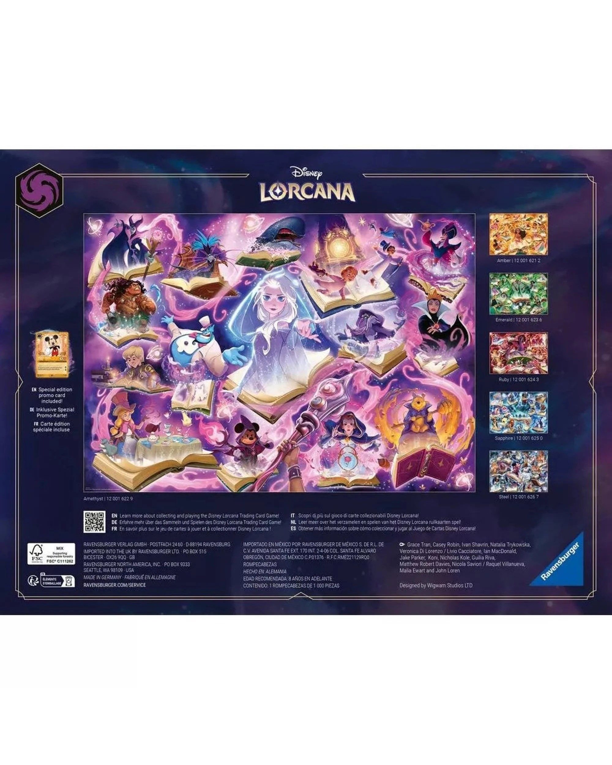 3 Ravensburger Disney Lorcana Glimmers of the Realm Amethyst 1000 Piece Puzzle, 3 of 4