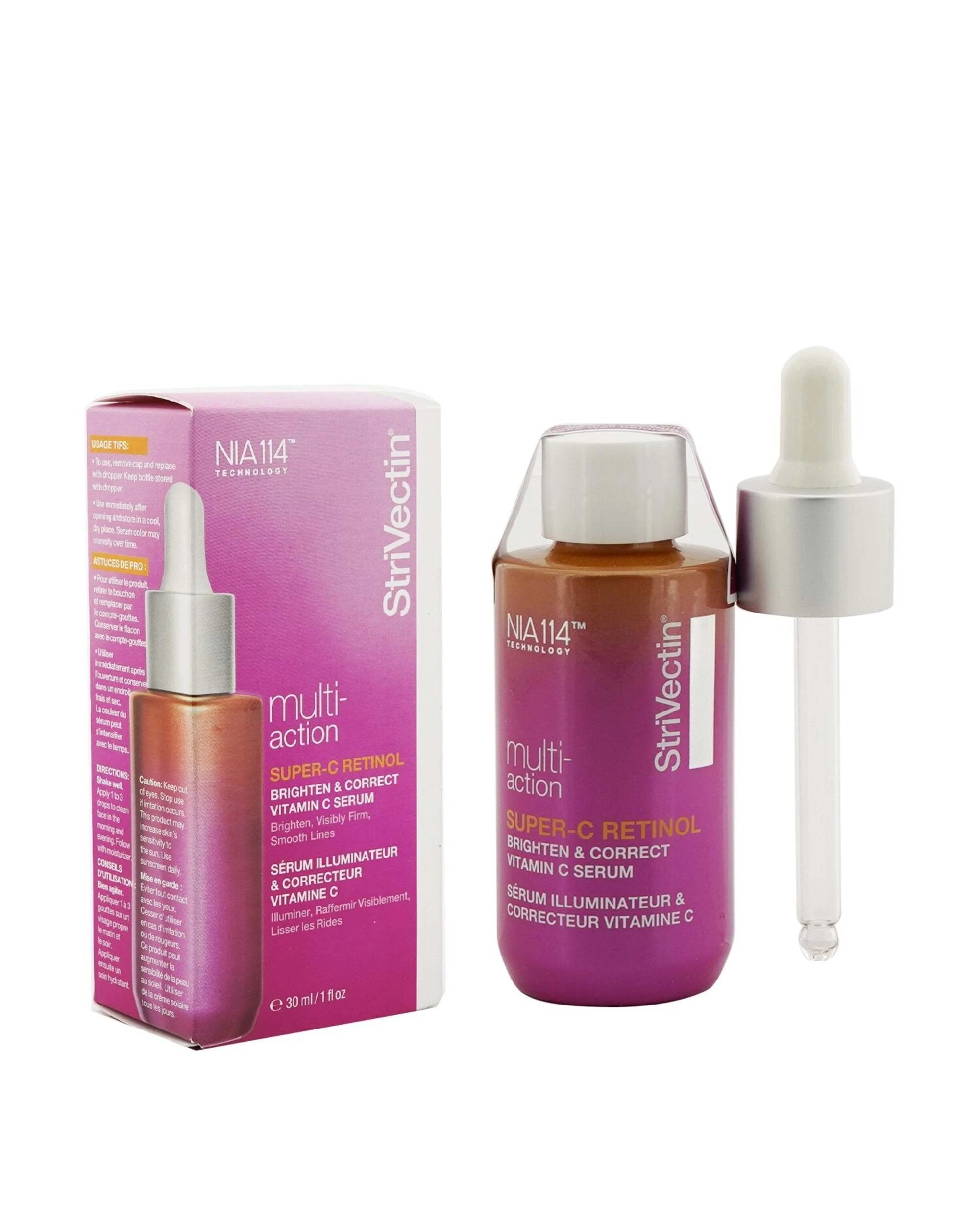2 StriVectin Multi-Action Super-C Retinol Brighten & Correct Vitamin C Serum 30ml/1oz, 2 of 3