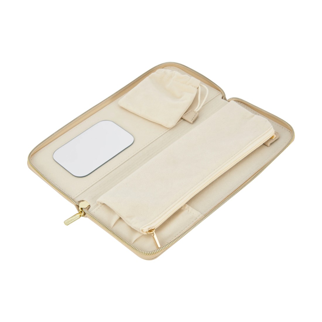 4 Zip Jewellery Wallet - Taupe, 4 of 7