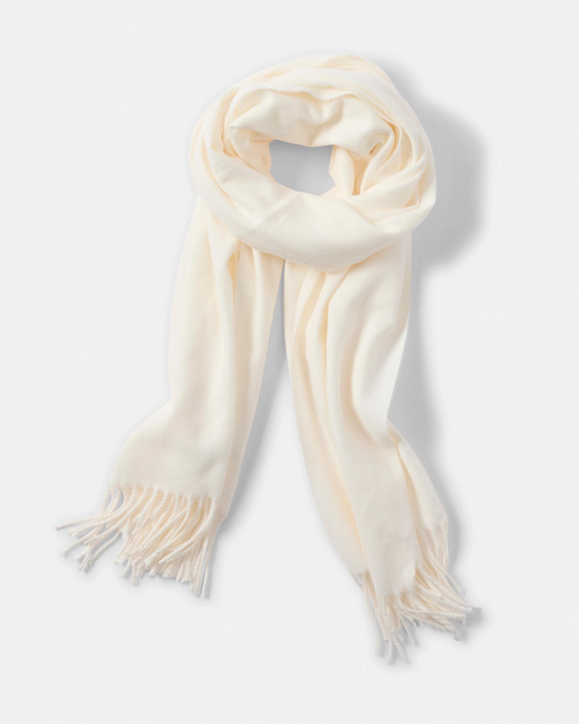 1 Brushed Wrap Scarf Cld White, 1 of 3