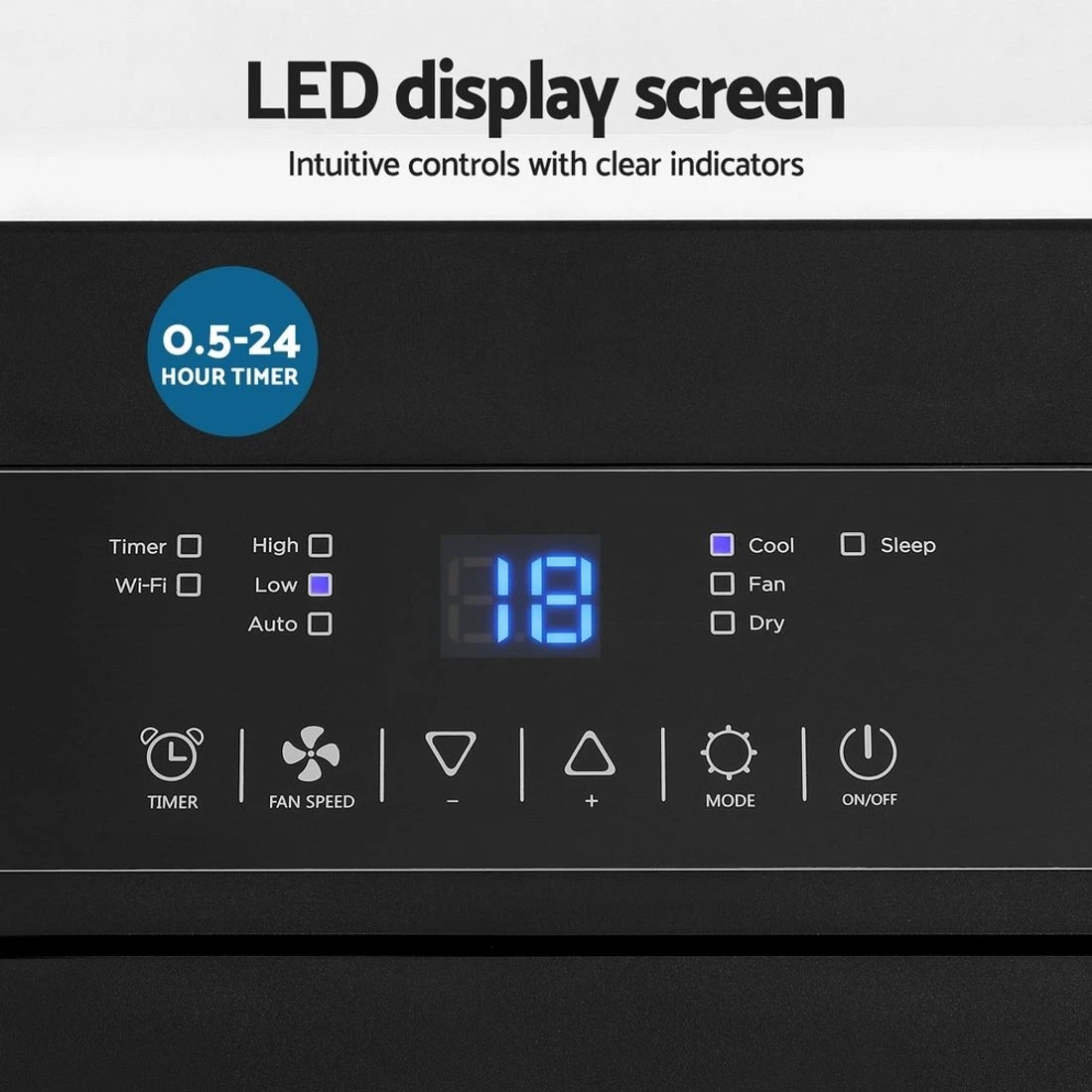 5 Devanti 12000BTU Portable Air Conditioner - White, 5 of 7