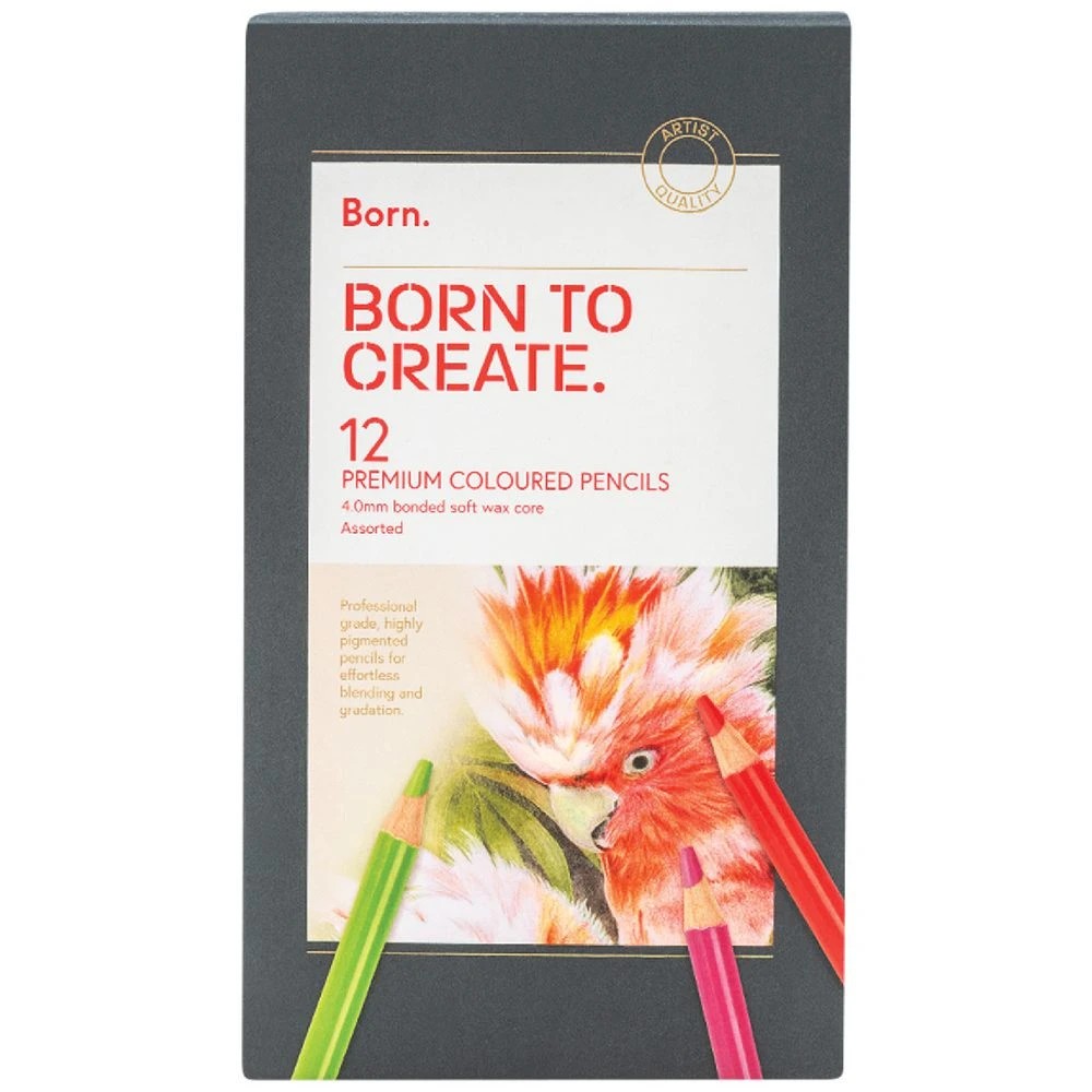 1 Born Premium Colour Pencils 12 Pack, 1 of 4