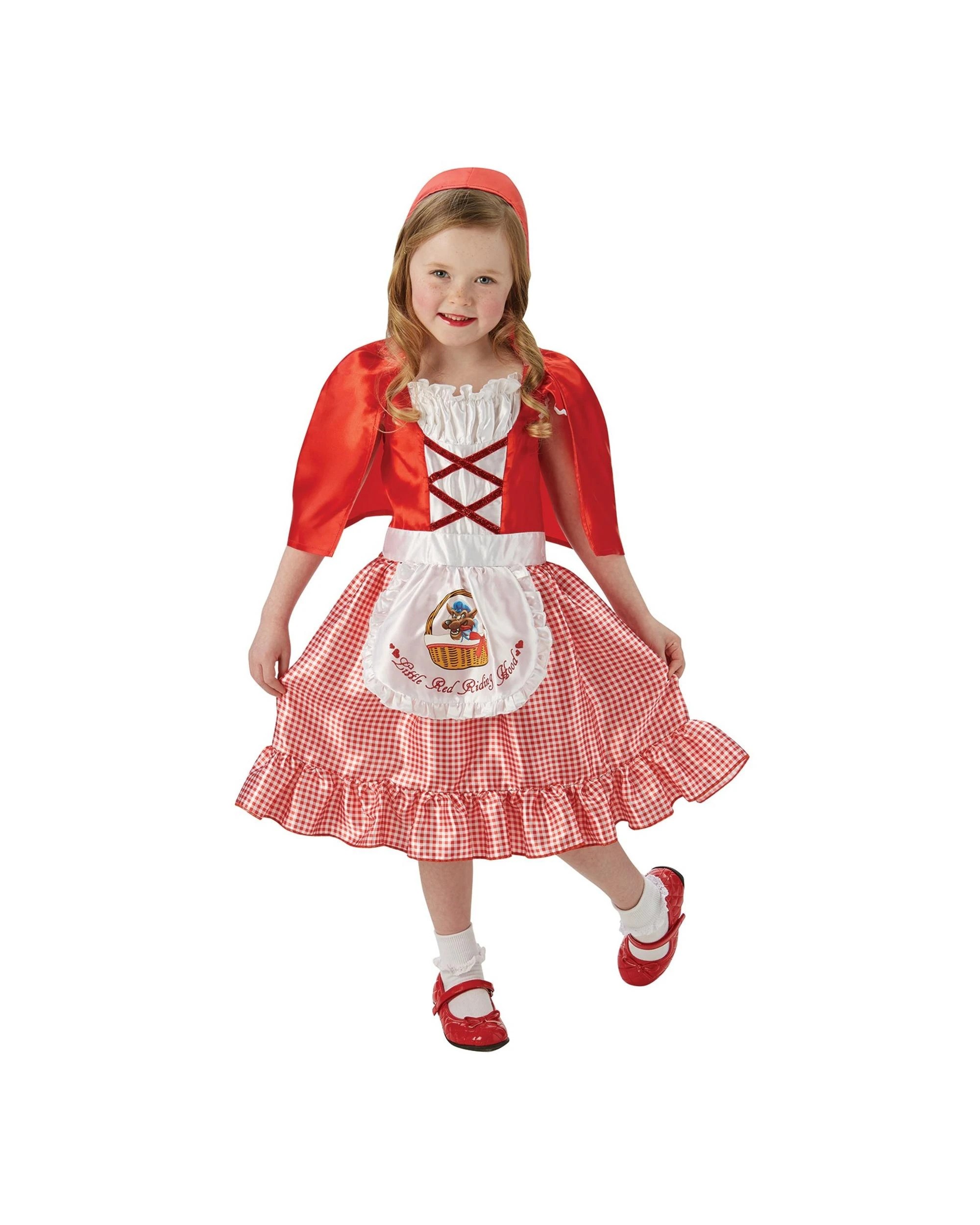 1 Little Red Riding Hood Gingham Child Costume Size M 6-8 Years, 1 of 4