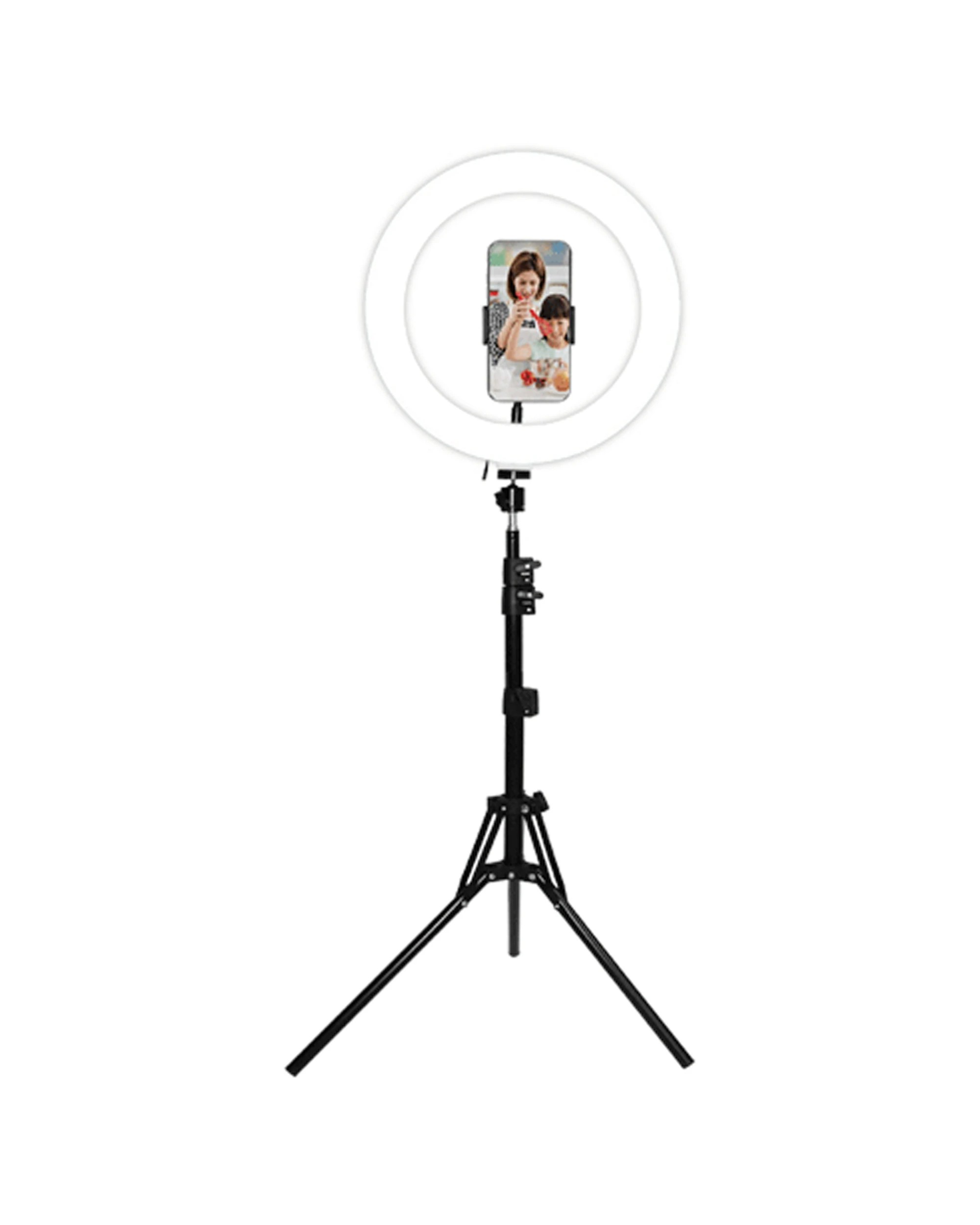 1 Sansai Dimmable 13W LED Ring Light Tripod Stand Photography Makeup Lighting - Black, 1 of 3
