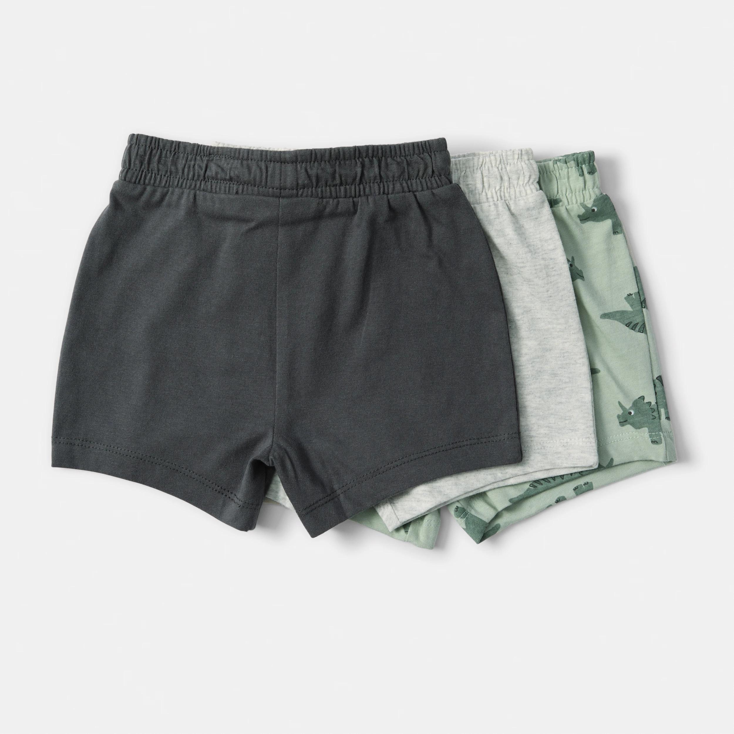 2 3 Pack Print Shorts GREEN DINOS, 2 of 8